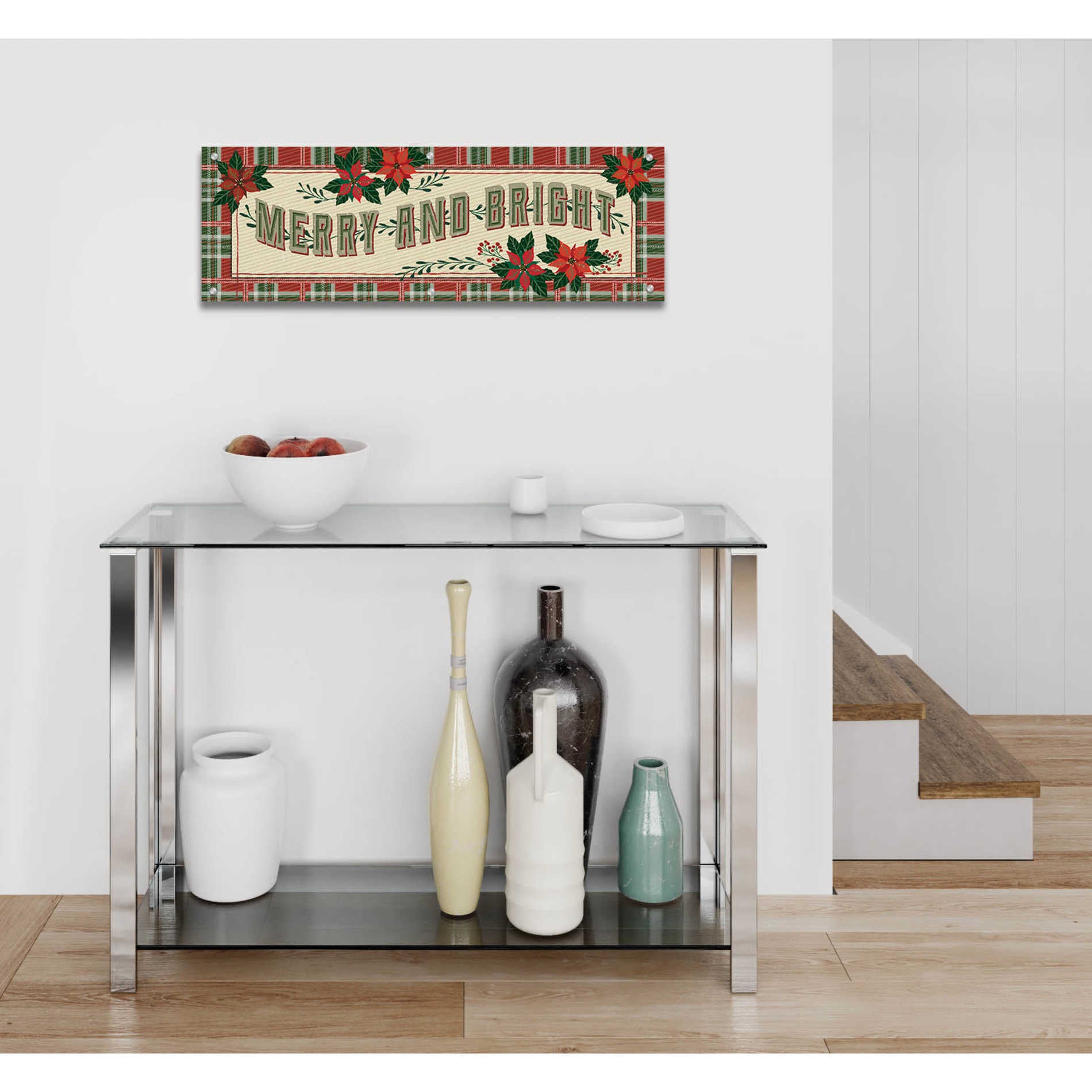 Epic Art 'Nostalgic Merry & Bright' by Cindy Jacobs, Acrylic Glass Wall Art,36x12