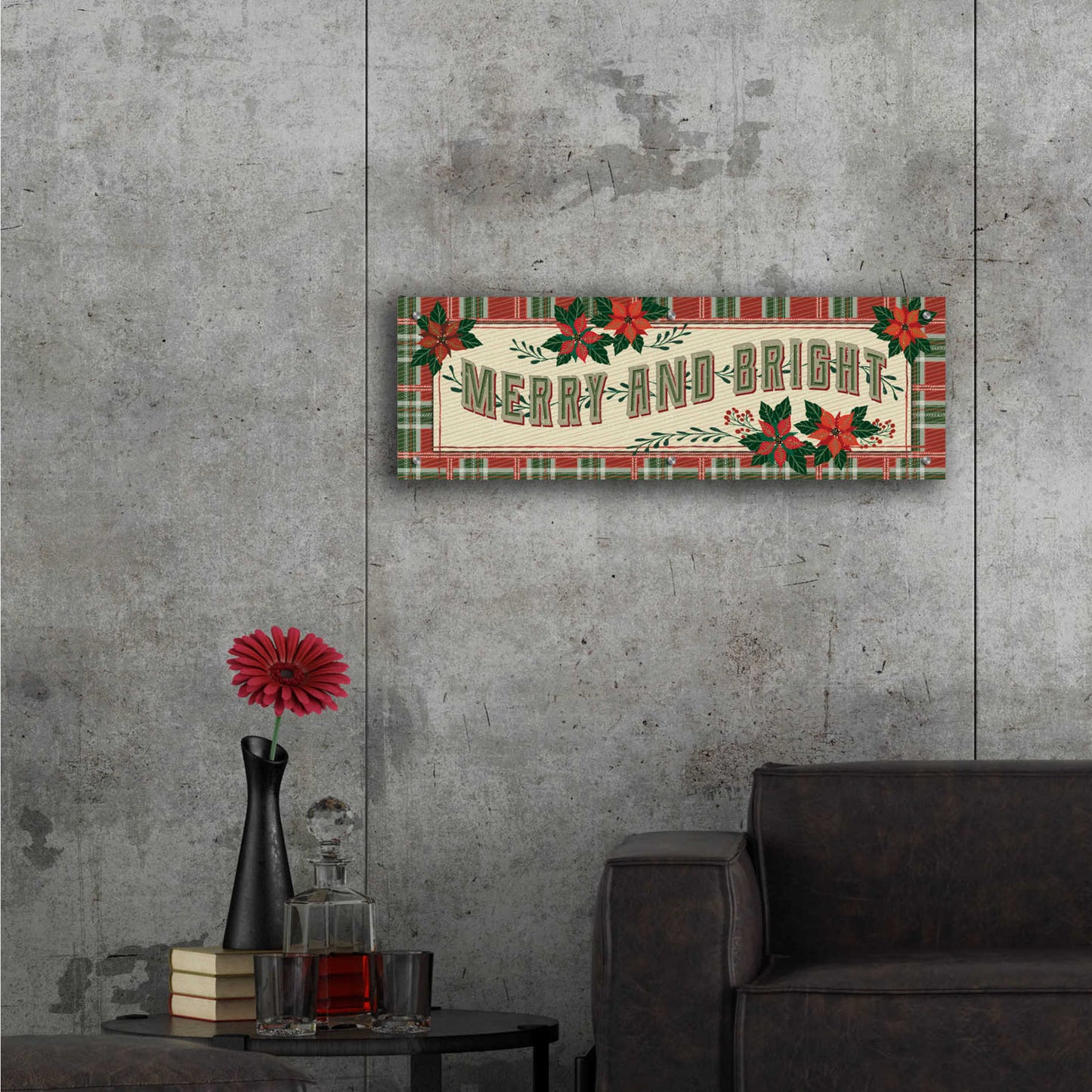 Epic Art 'Nostalgic Merry & Bright' by Cindy Jacobs, Acrylic Glass Wall Art,36x12