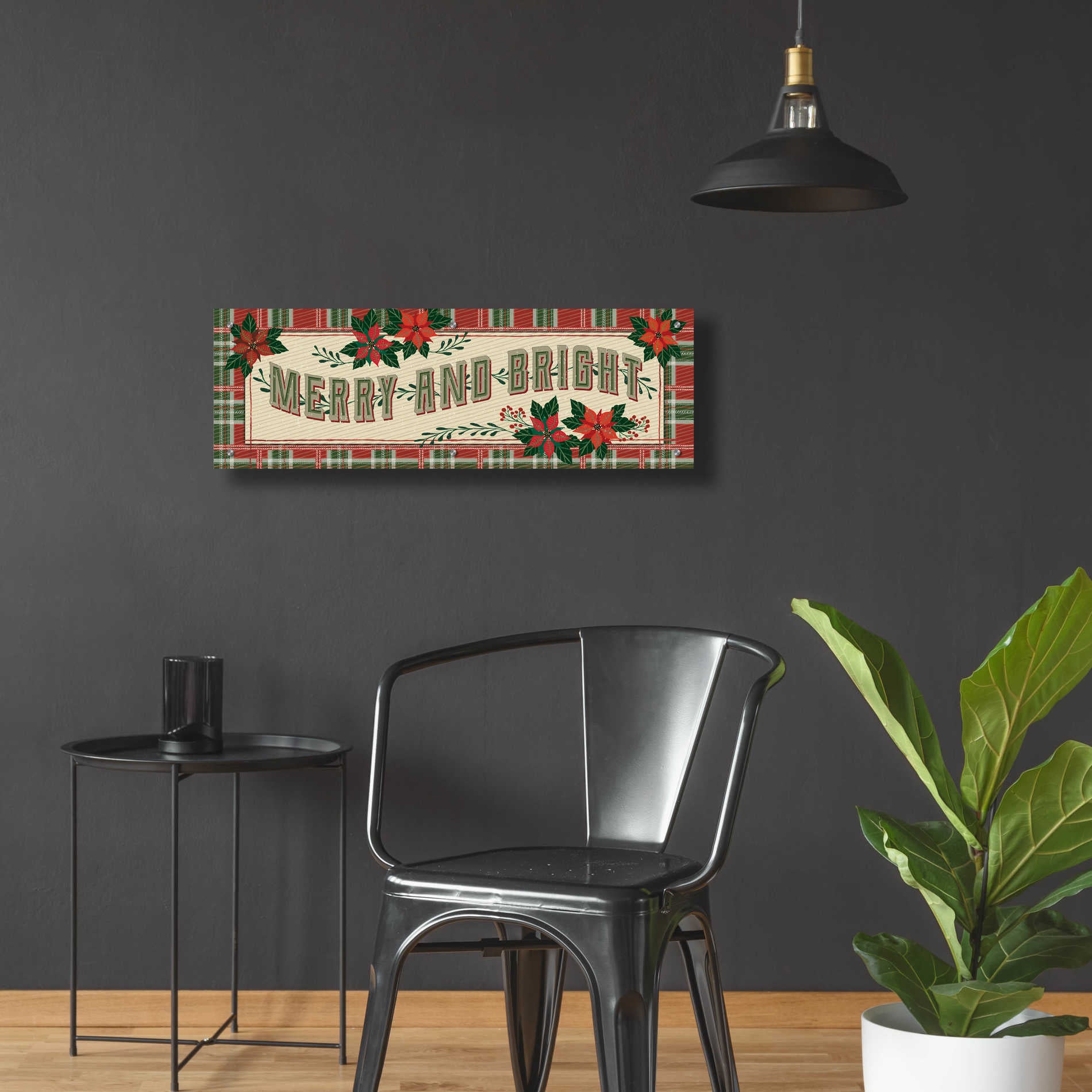 Epic Art 'Nostalgic Merry & Bright' by Cindy Jacobs, Acrylic Glass Wall Art,36x12