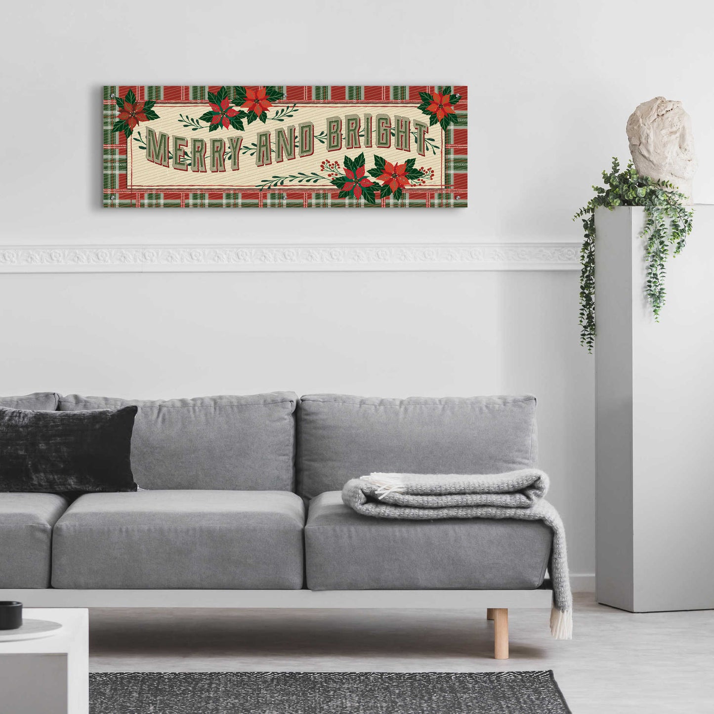 Epic Art 'Nostalgic Merry & Bright' by Cindy Jacobs, Acrylic Glass Wall Art,48x16