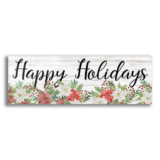 Epic Art 'Happy Holidays Sign' by Cindy Jacobs, Acrylic Glass Wall Art,3:1