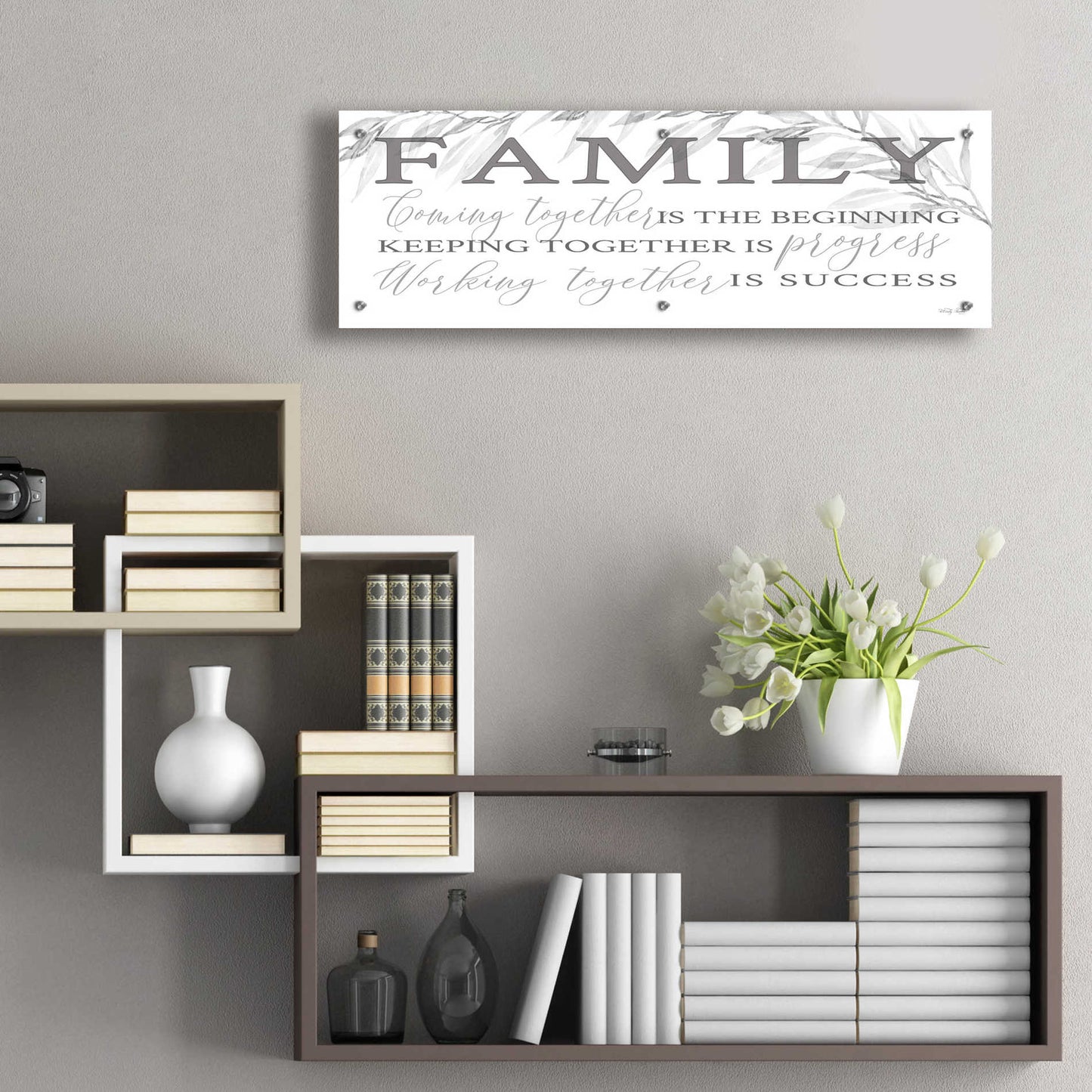 Epic Art 'Family Coming Together' by Cindy Jacobs, Acrylic Glass Wall Art,36x12