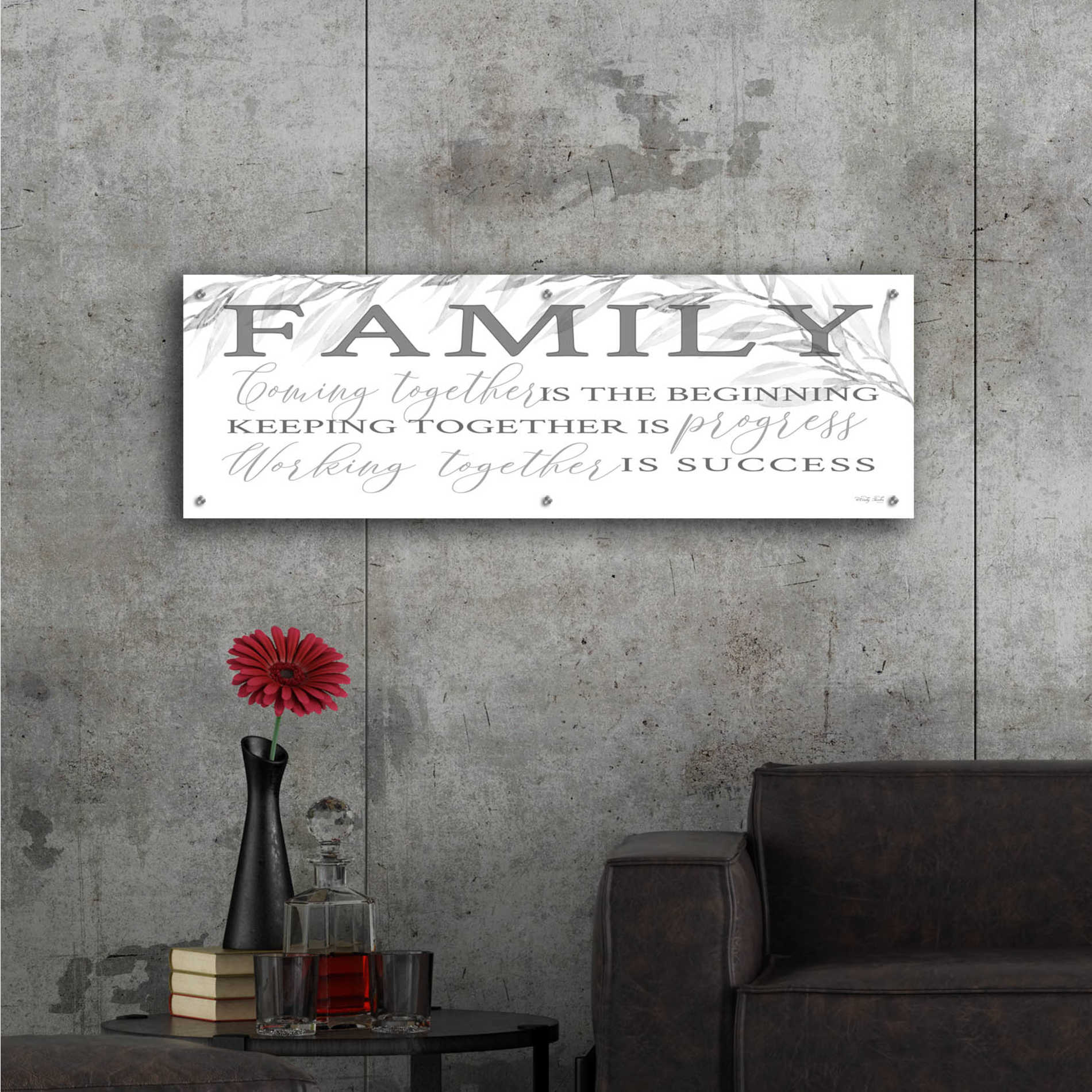 Epic Art 'Family Coming Together' by Cindy Jacobs, Acrylic Glass Wall Art,48x16