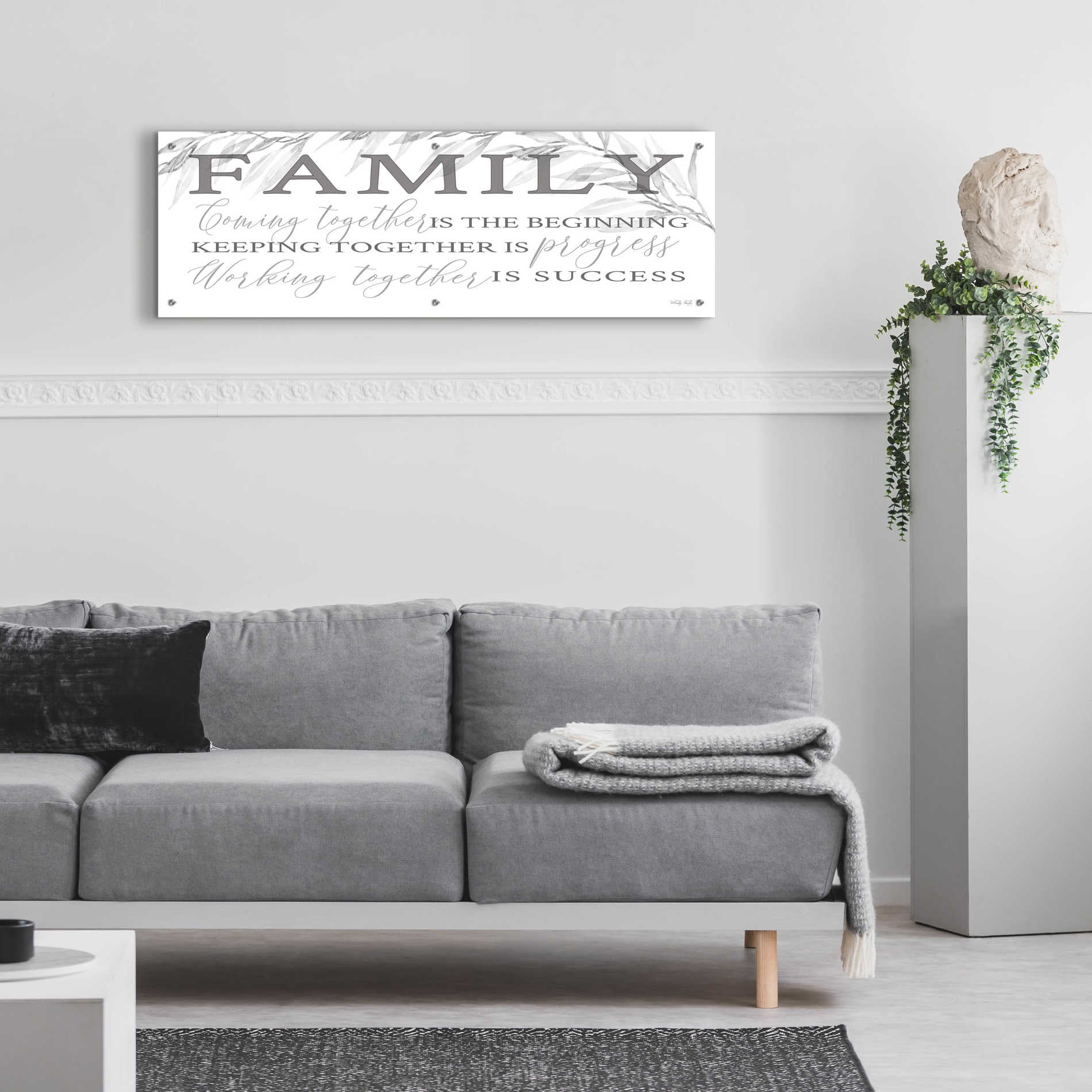 Epic Art 'Family Coming Together' by Cindy Jacobs, Acrylic Glass Wall Art,48x16