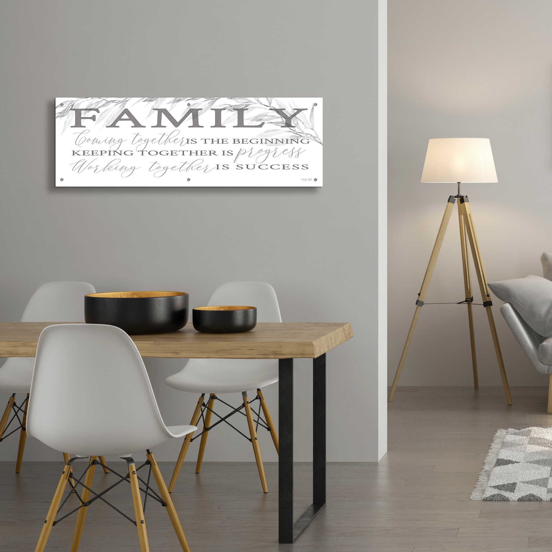 Epic Art 'Family Coming Together' by Cindy Jacobs, Acrylic Glass Wall Art,48x16