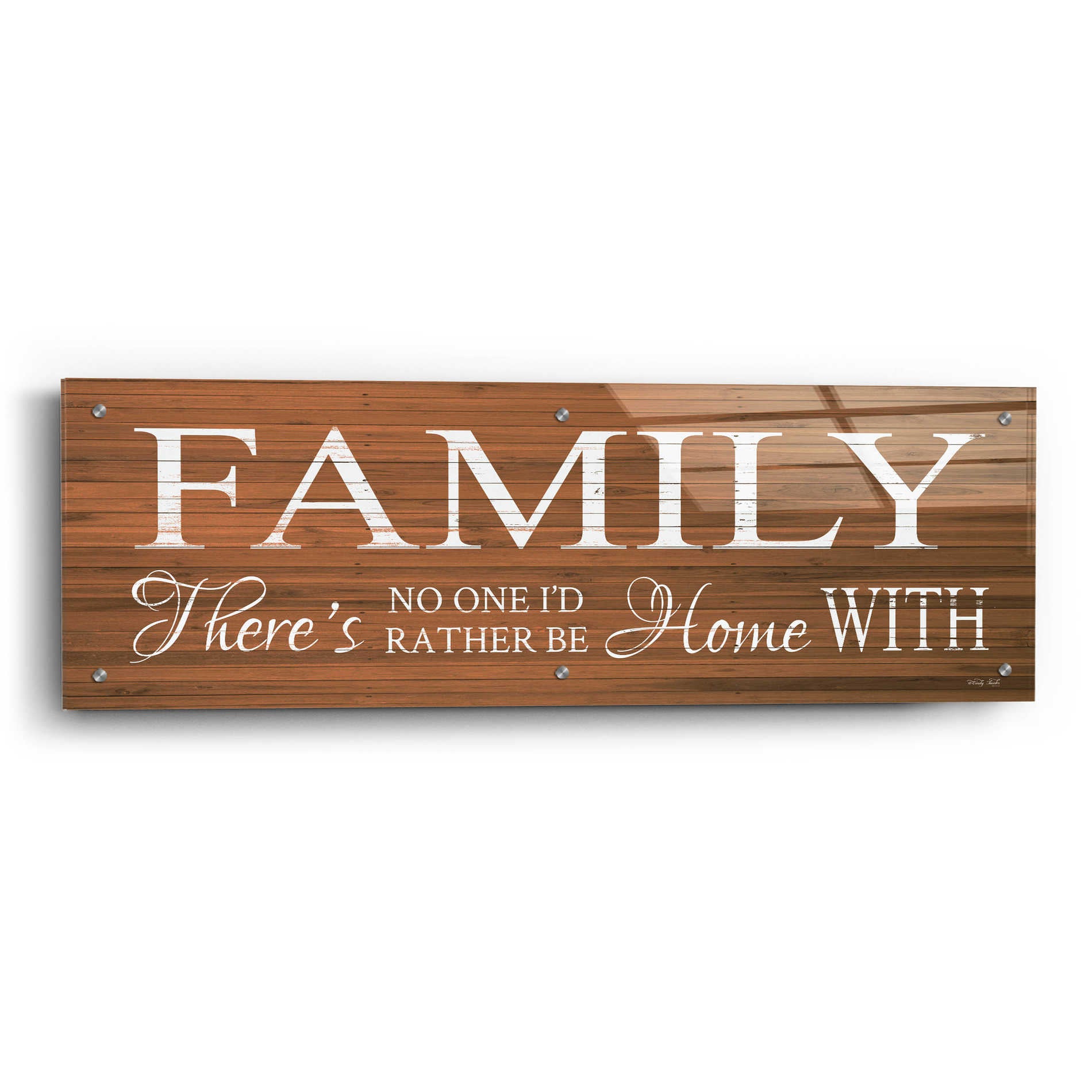 Epic Art 'Family Sign' by Cindy Jacobs, Acrylic Glass Wall Art,36x12