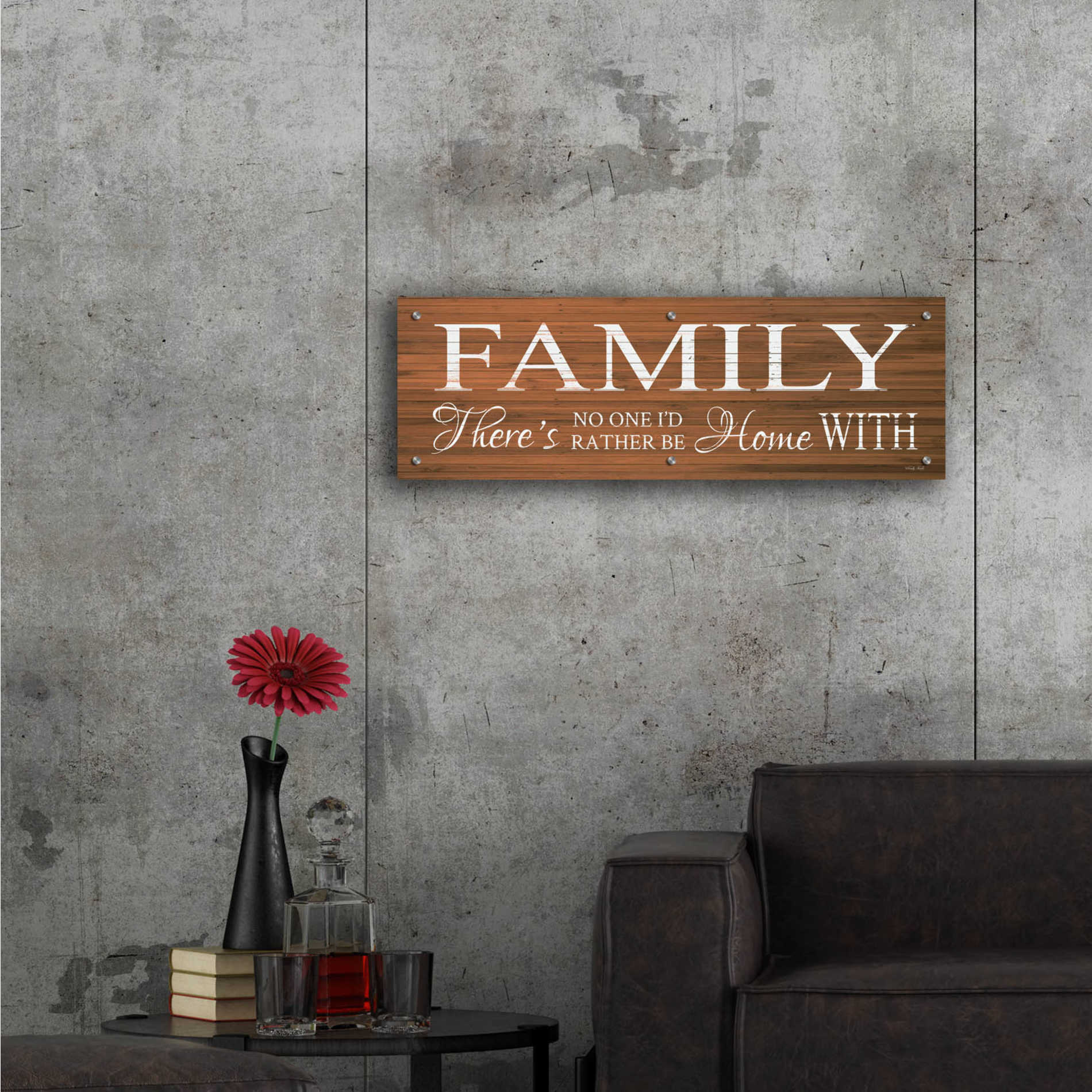 Epic Art 'Family Sign' by Cindy Jacobs, Acrylic Glass Wall Art,36x12