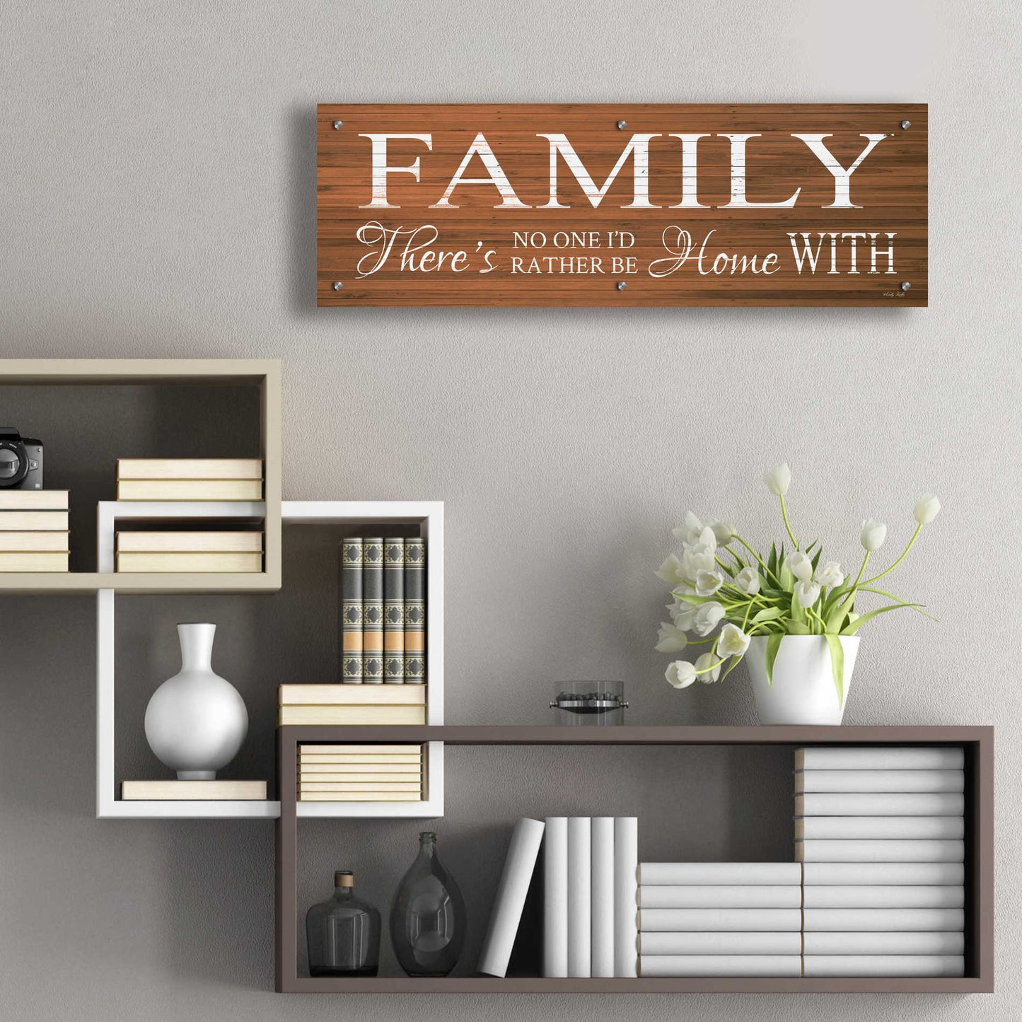 Epic Art 'Family Sign' by Cindy Jacobs, Acrylic Glass Wall Art,36x12