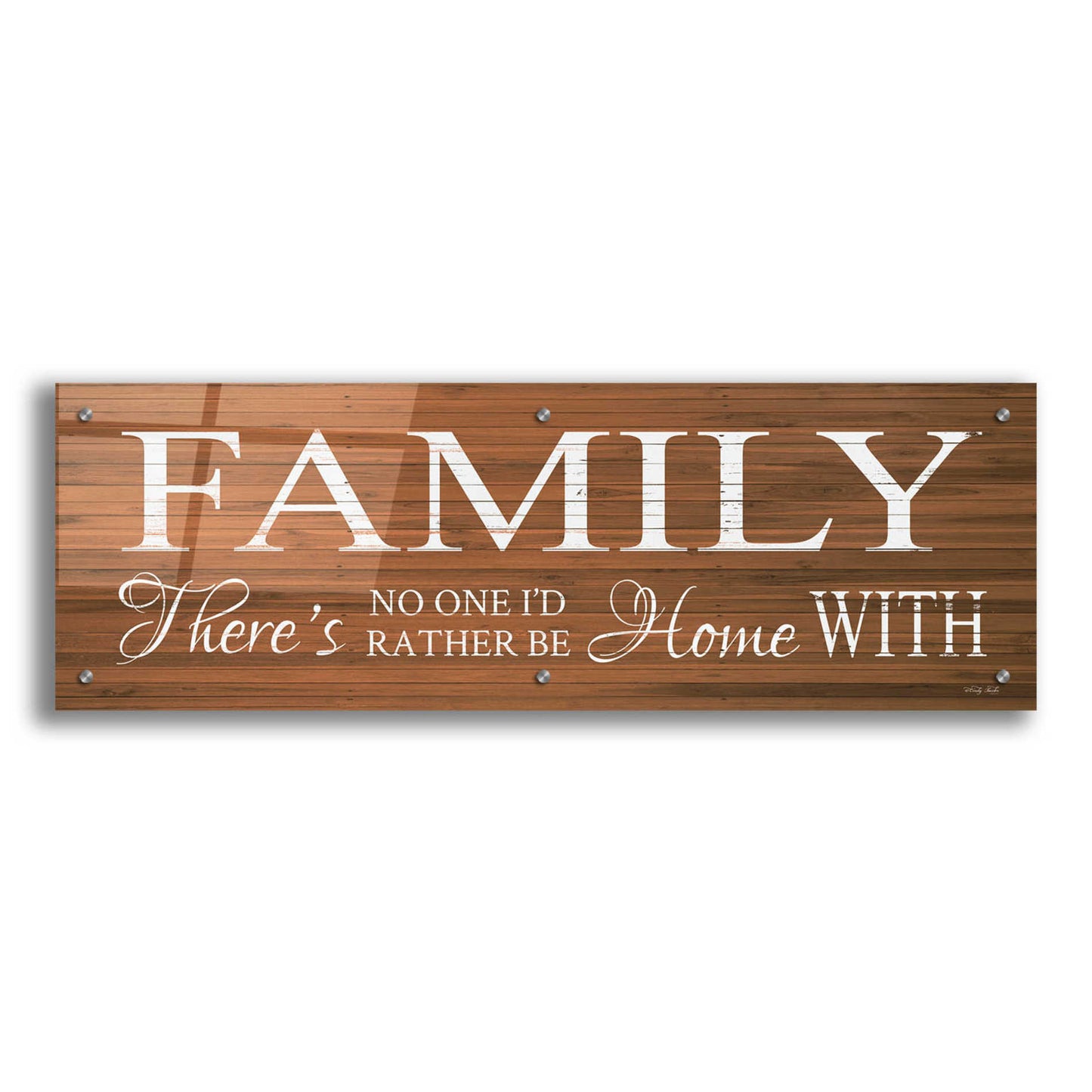 Epic Art 'Family Sign' by Cindy Jacobs, Acrylic Glass Wall Art,36x12