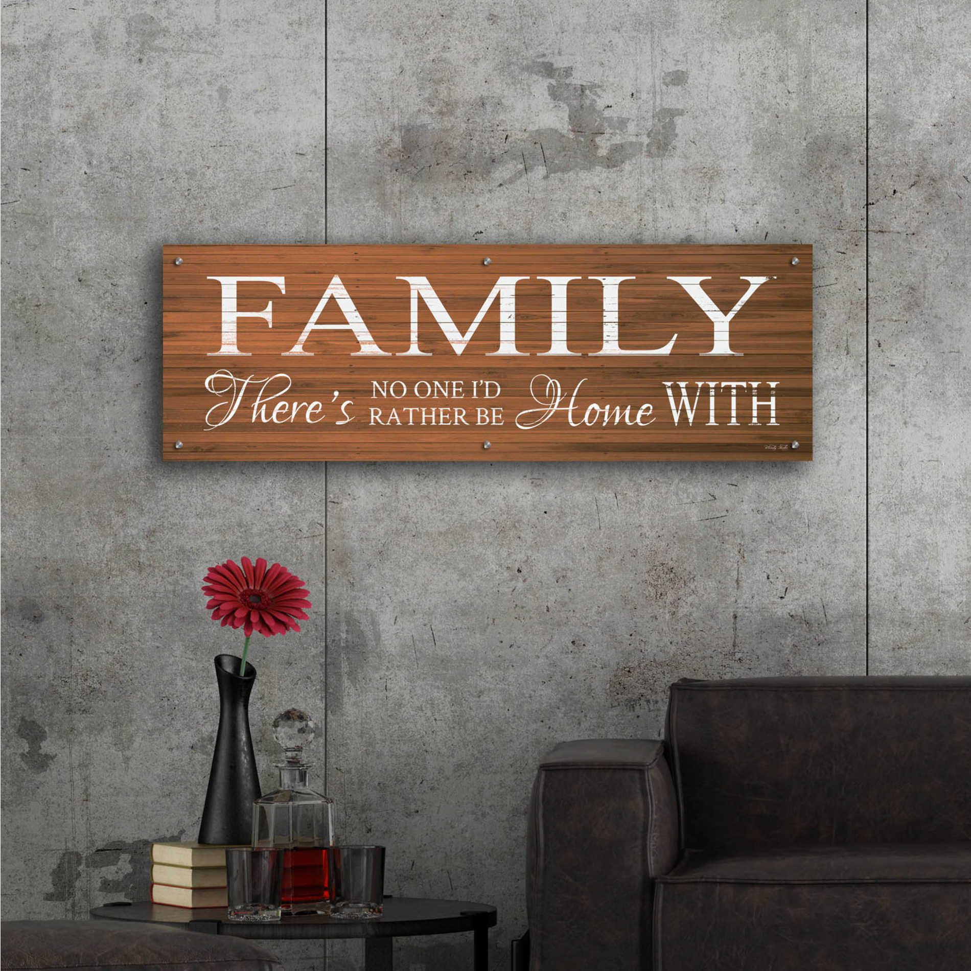 Epic Art 'Family Sign' by Cindy Jacobs, Acrylic Glass Wall Art,48x16