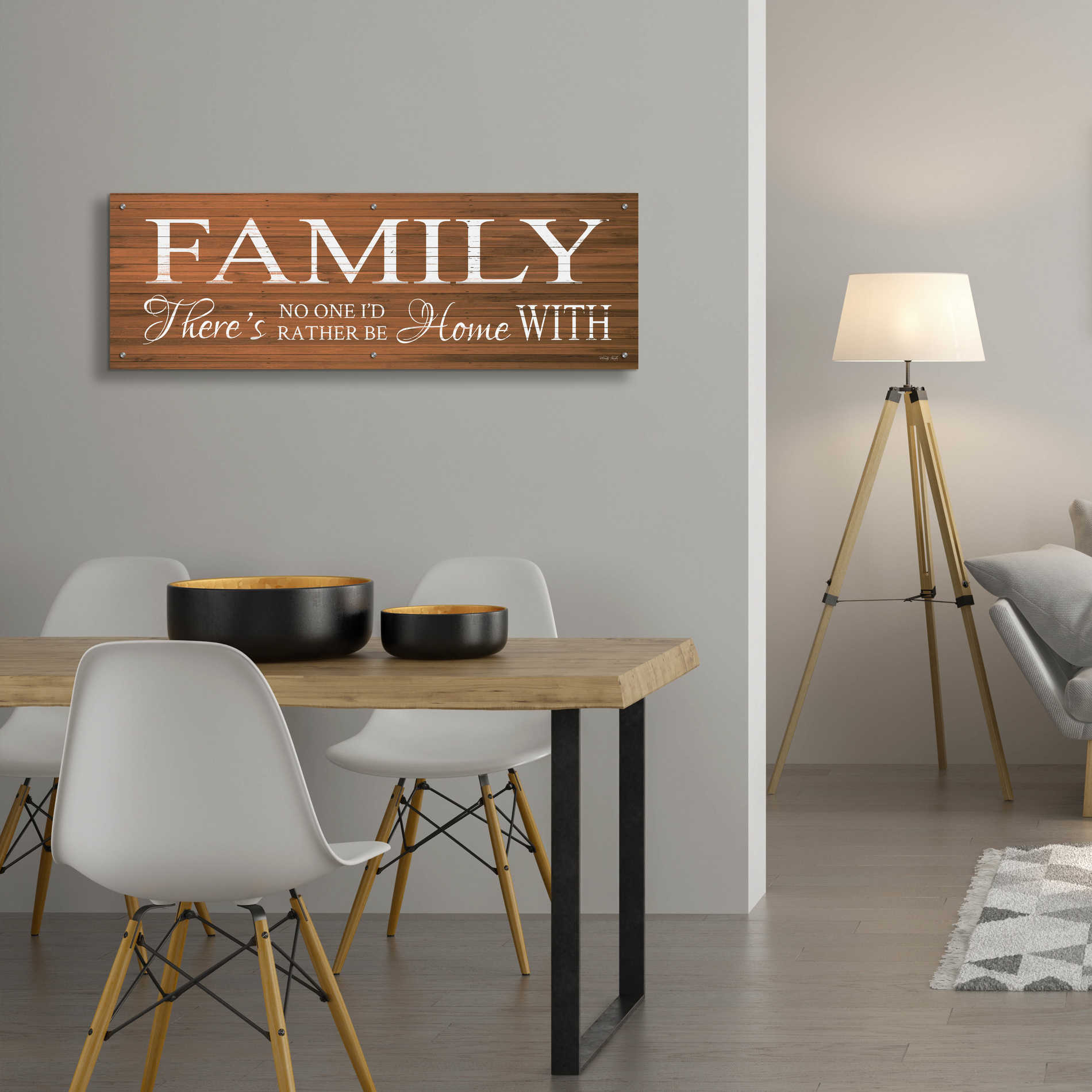 Epic Art 'Family Sign' by Cindy Jacobs, Acrylic Glass Wall Art,48x16