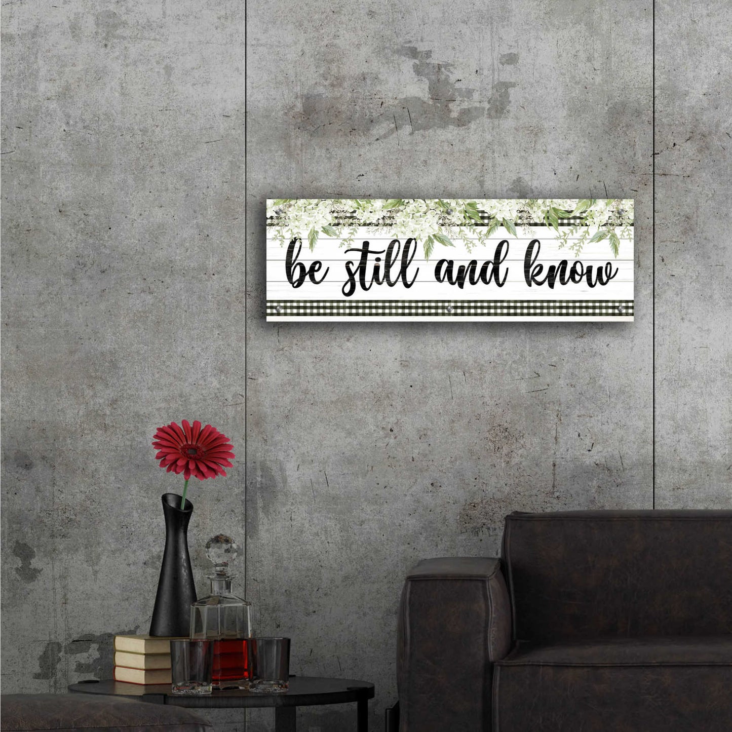 Epic Art 'Be Still & Know' by Cindy Jacobs, Acrylic Glass Wall Art,36x12