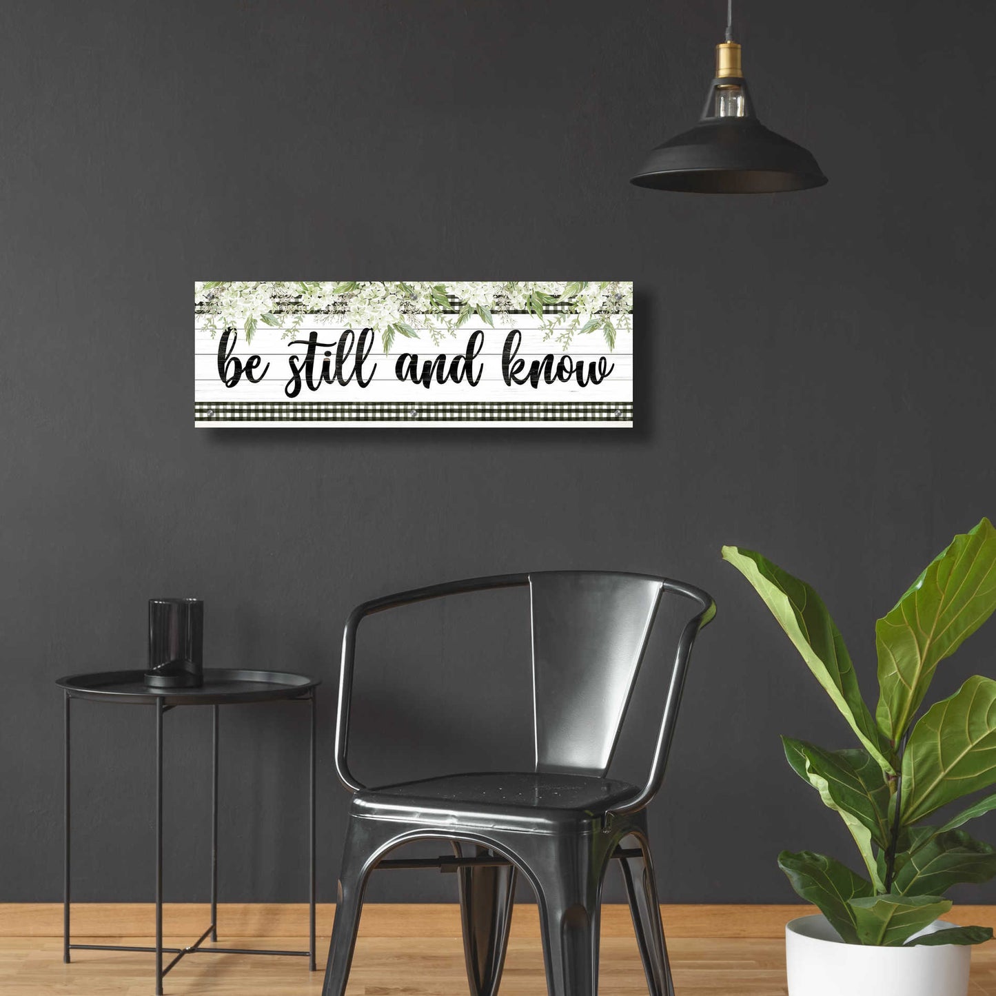 Epic Art 'Be Still & Know' by Cindy Jacobs, Acrylic Glass Wall Art,36x12