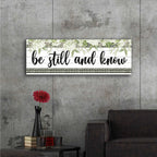 Epic Art 'Be Still & Know' by Cindy Jacobs, Acrylic Glass Wall Art,48x16