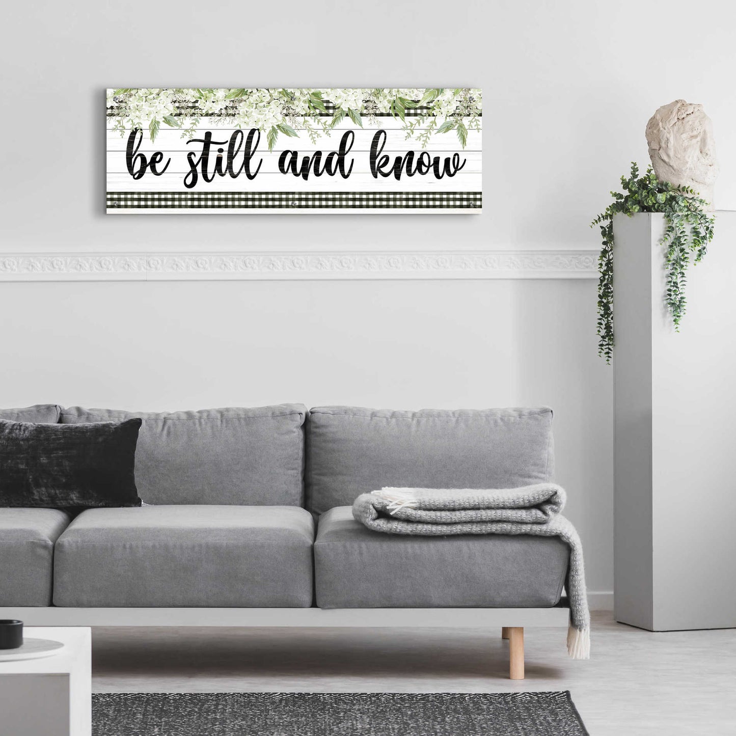 Epic Art 'Be Still & Know' by Cindy Jacobs, Acrylic Glass Wall Art,48x16