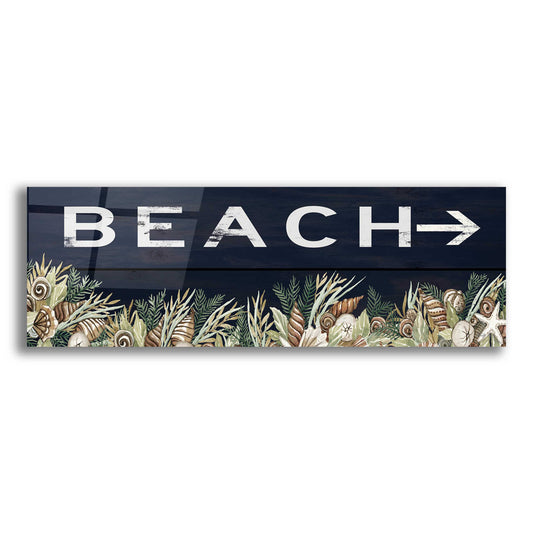 Epic Art 'Beach Sign' by Cindy Jacobs, Acrylic Glass Wall Art,3:1