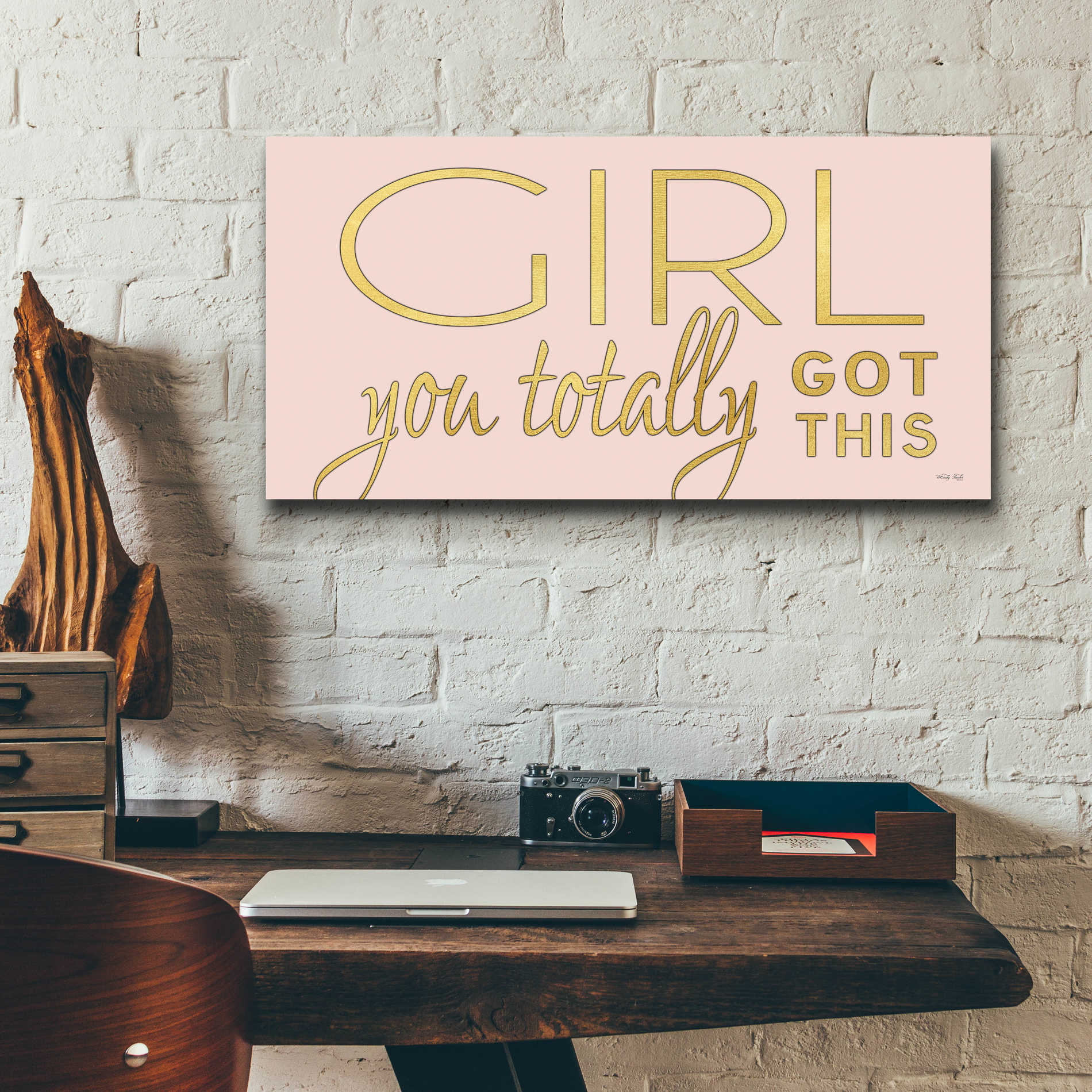 Epic Art 'Girl You Totally Got This' by Cindy Jacobs, Acrylic Glass Wall Art,24x12