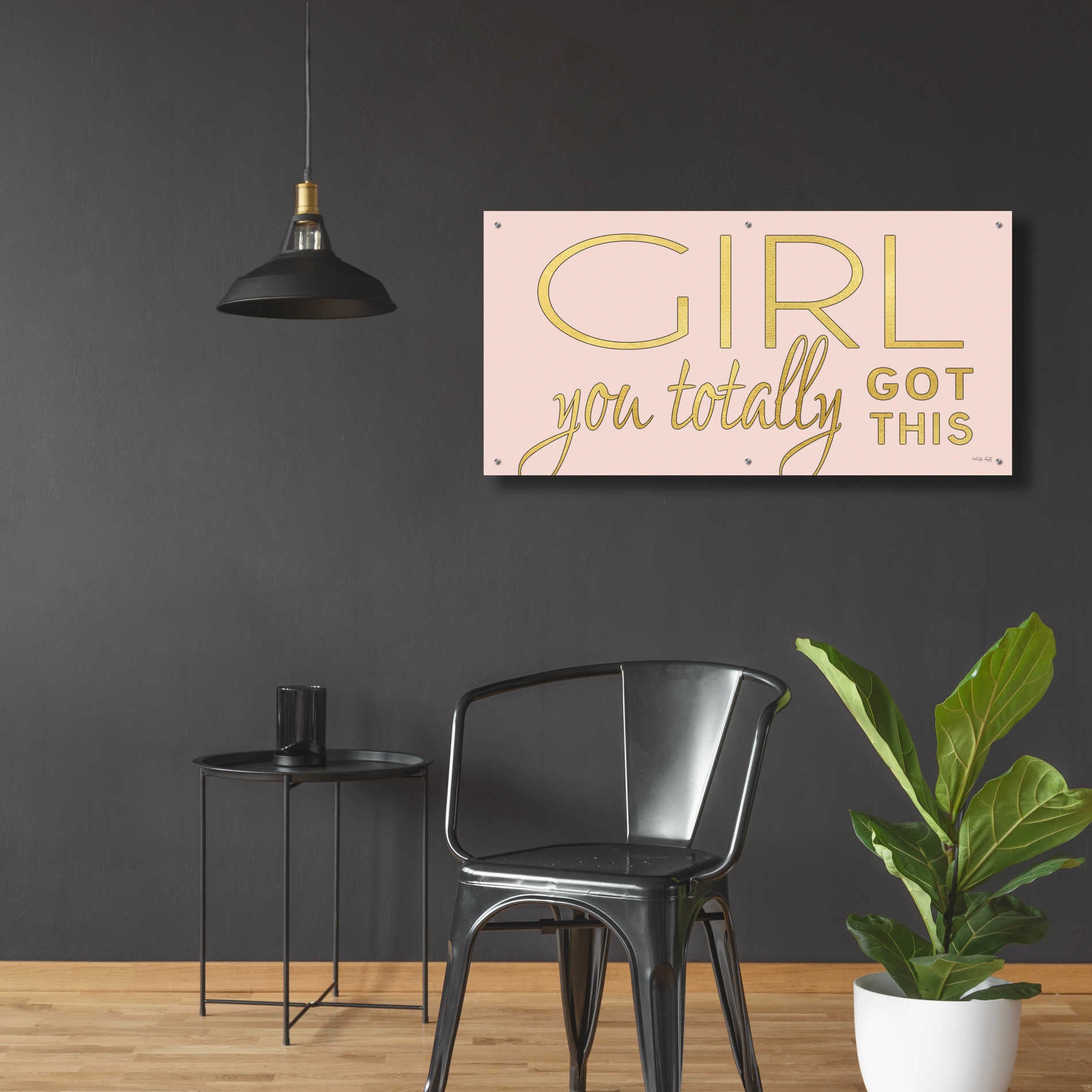 Epic Art 'Girl You Totally Got This' by Cindy Jacobs, Acrylic Glass Wall Art,48x24