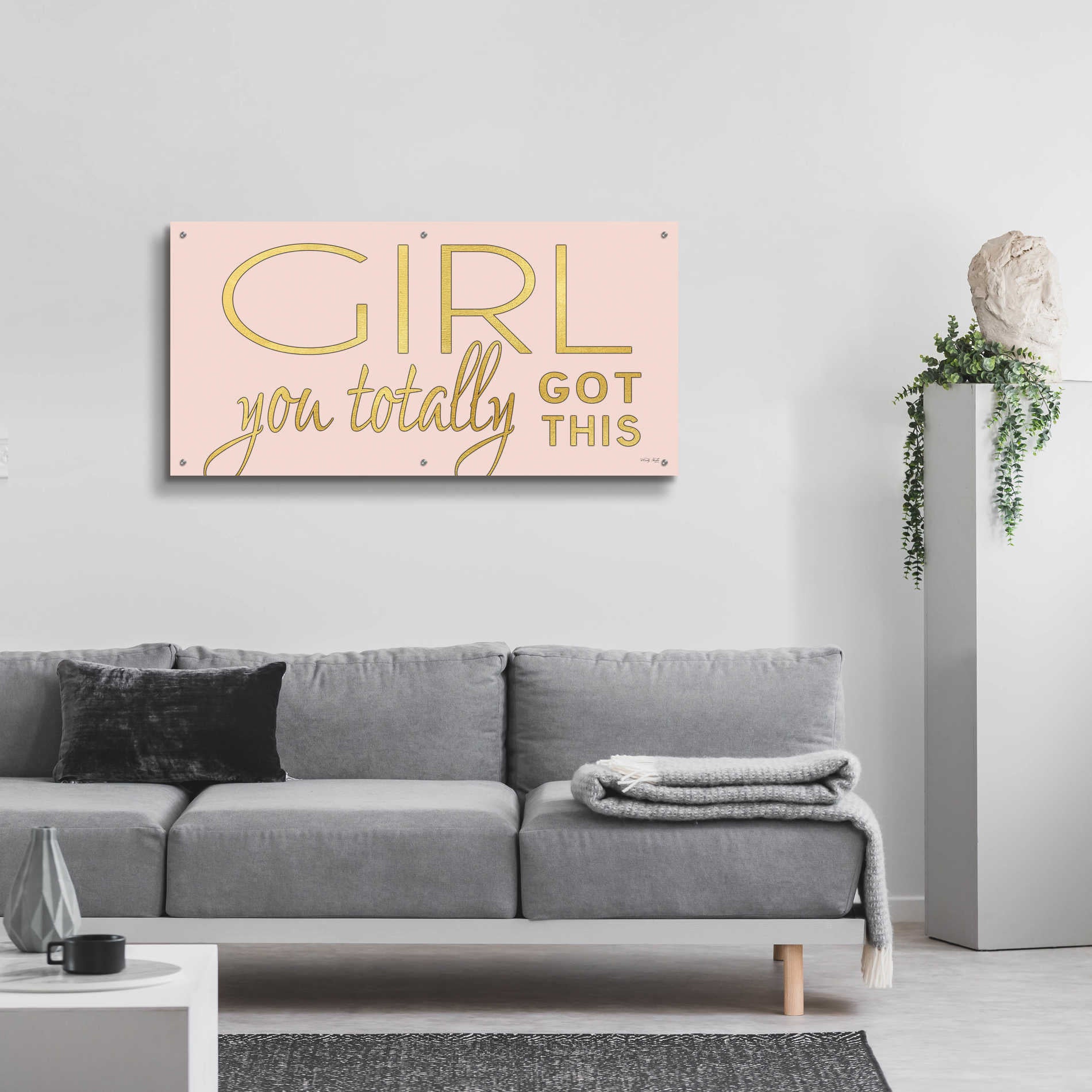 Epic Art 'Girl You Totally Got This' by Cindy Jacobs, Acrylic Glass Wall Art,48x24