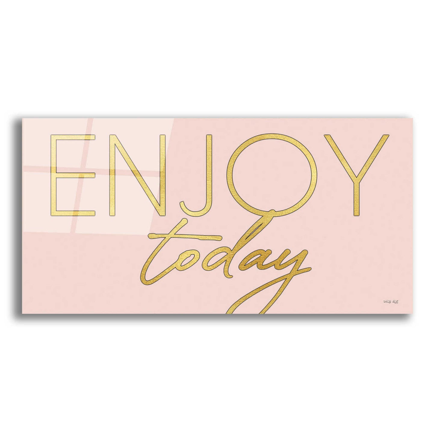 Epic Art 'Enjoy Today' by Cindy Jacobs, Acrylic Glass Wall Art,24x12