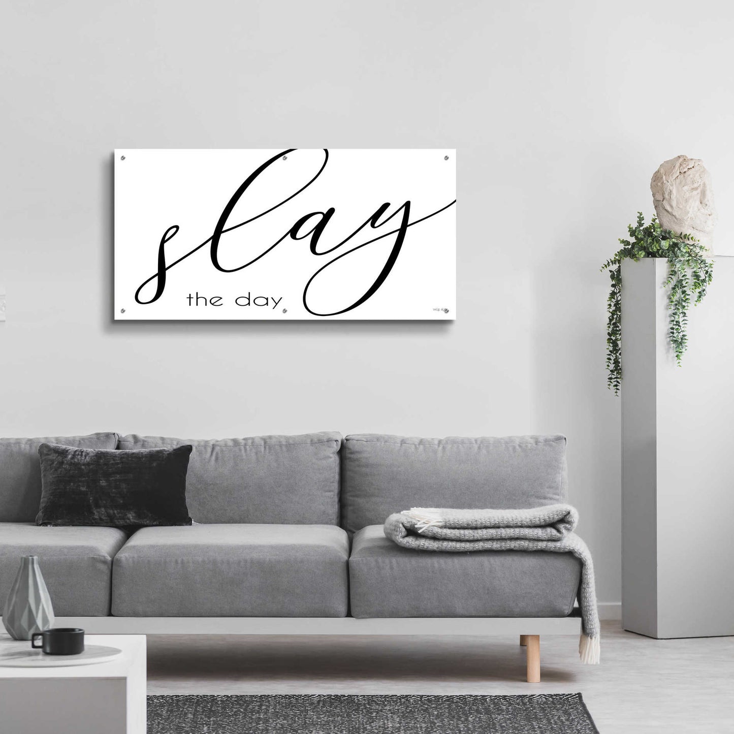 Epic Art 'Slay the Day' by Cindy Jacobs, Acrylic Glass Wall Art,48x24