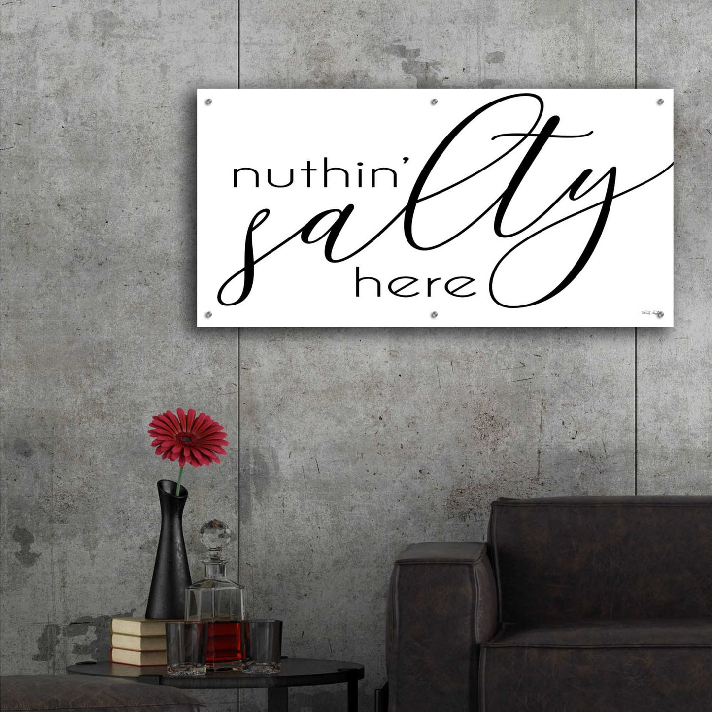 Epic Art 'Nuth'n Salty Here' by Cindy Jacobs, Acrylic Glass Wall Art,48x24