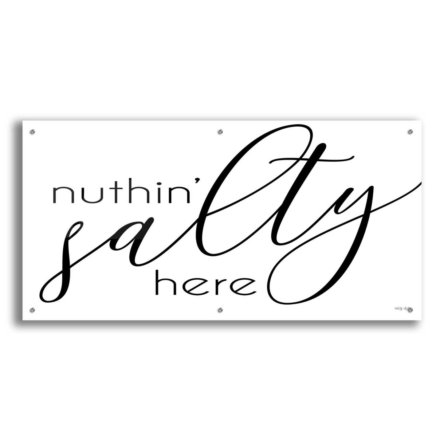 Epic Art 'Nuth'n Salty Here' by Cindy Jacobs, Acrylic Glass Wall Art,48x24