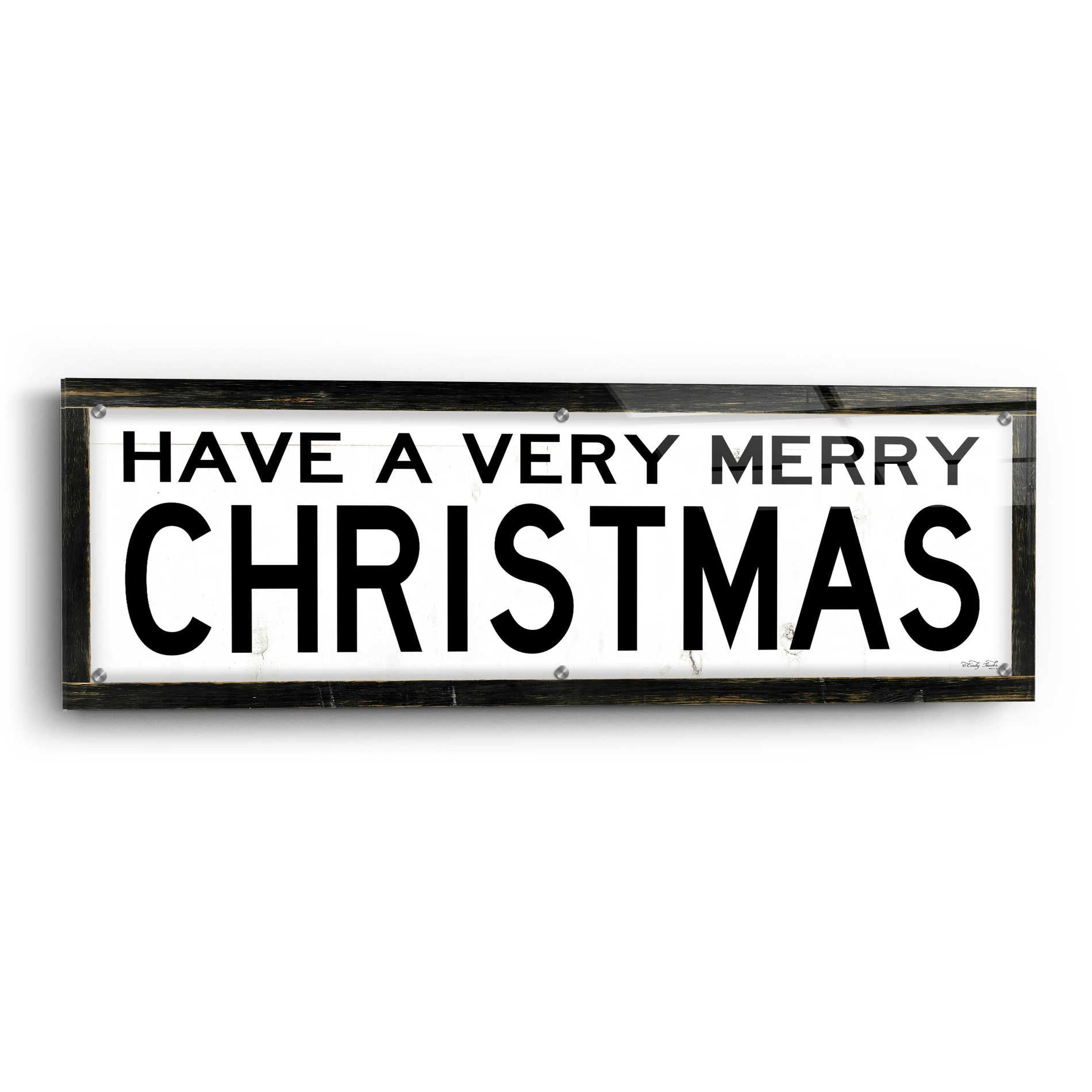 Epic Art 'Have a Very Merry Christmas' by Cindy Jacobs, Acrylic Glass Wall Art,36x12