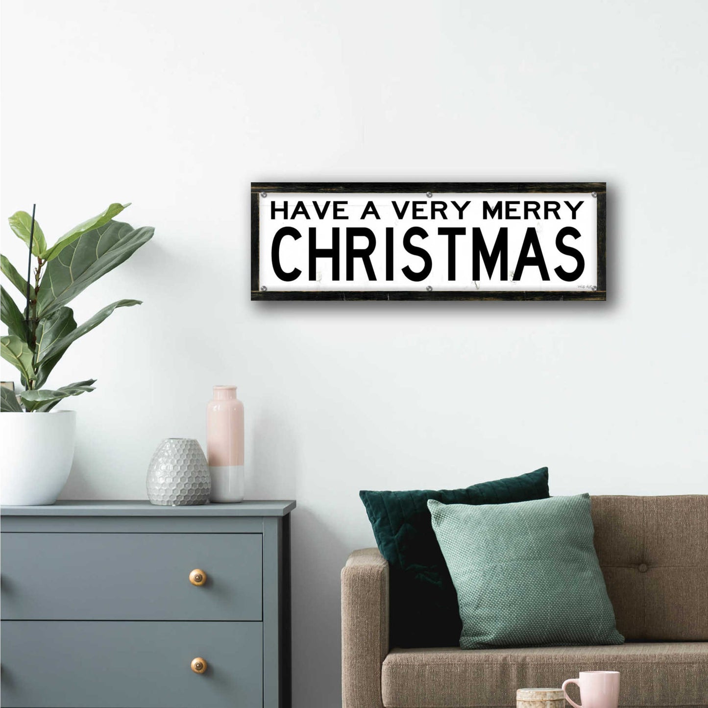 Epic Art 'Have a Very Merry Christmas' by Cindy Jacobs, Acrylic Glass Wall Art,36x12