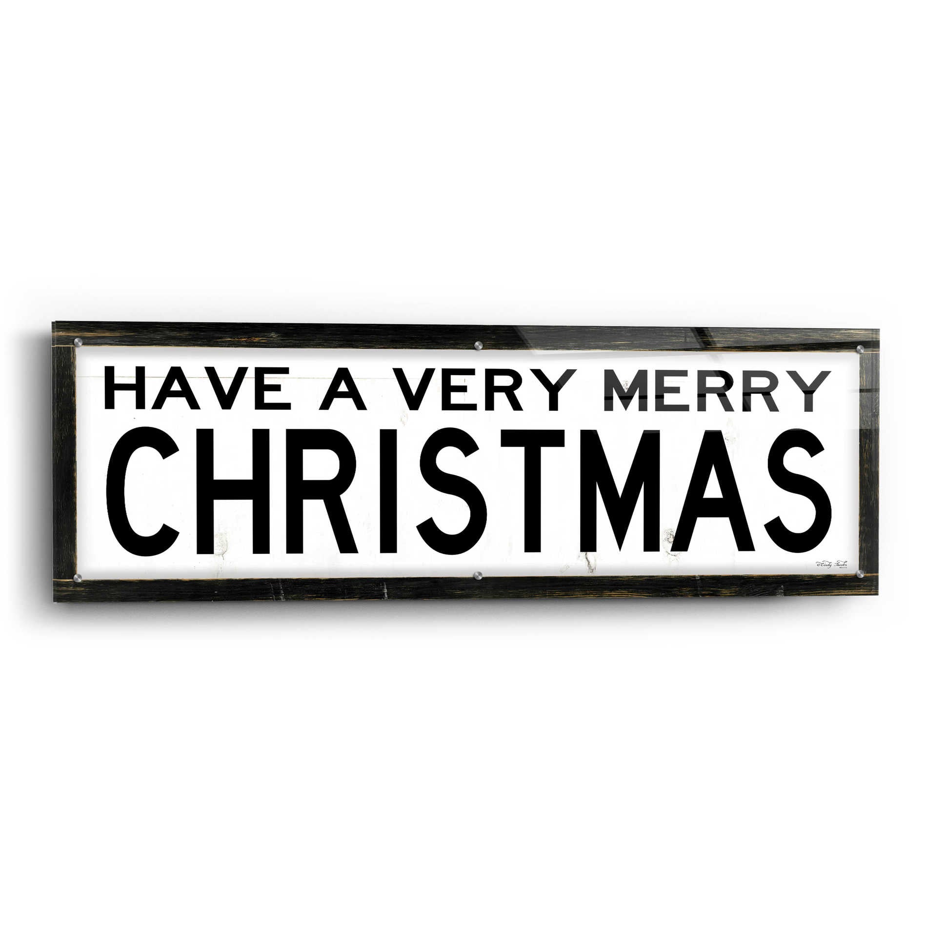 Epic Art 'Have a Very Merry Christmas' by Cindy Jacobs, Acrylic Glass Wall Art,48x16