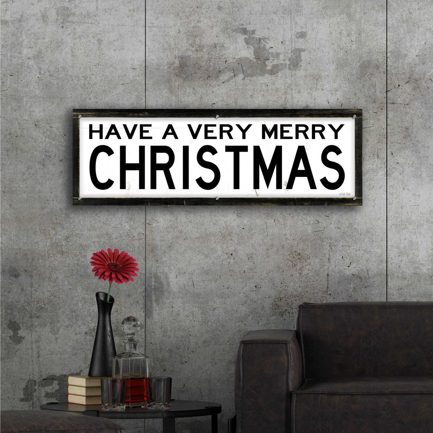 Epic Art 'Have a Very Merry Christmas' by Cindy Jacobs, Acrylic Glass Wall Art,48x16