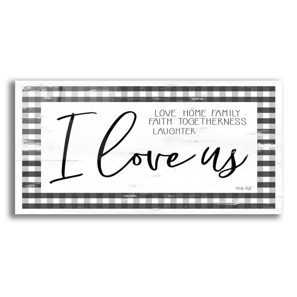 Epic Art 'I Love Us' by Cindy Jacobs, Acrylic Glass Wall Art,2:1