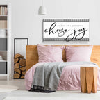 Epic Art 'Choose Joy Plaid' by Cindy Jacobs, Acrylic Glass Wall Art,48x24