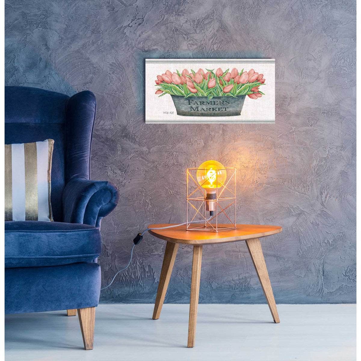 Epic Art 'Farmer's Market Blush Tulips' by Cindy Jacobs, Acrylic Glass Wall Art,24x12