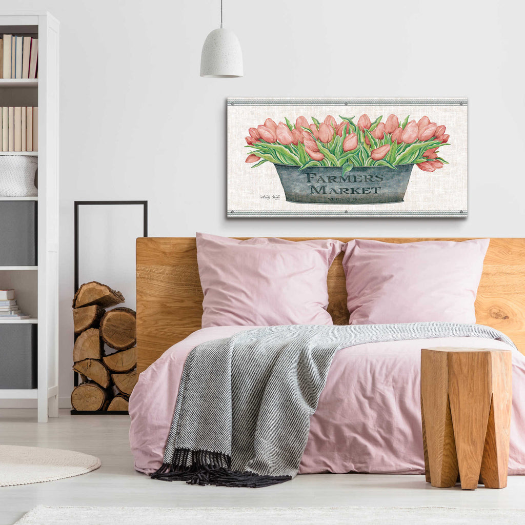 Epic Art 'Farmer's Market Blush Tulips' by Cindy Jacobs, Acrylic Glass Wall Art,48x24