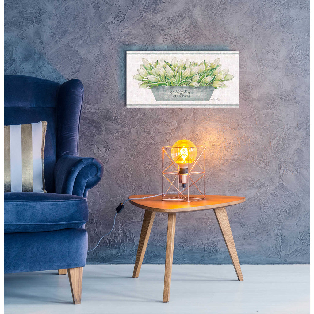 Epic Art 'Flowers & Garden White Tulips' by Cindy Jacobs, Acrylic Glass Wall Art,24x12