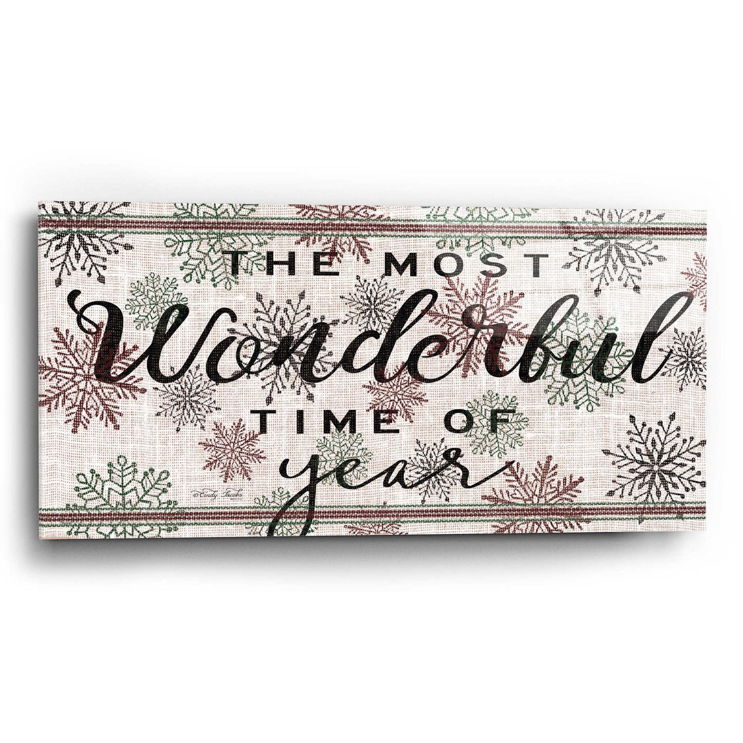 Epic Art 'The Most Wonderful Time of the Year' by Cindy Jacobs, Acrylic Glass Wall Art,24x12