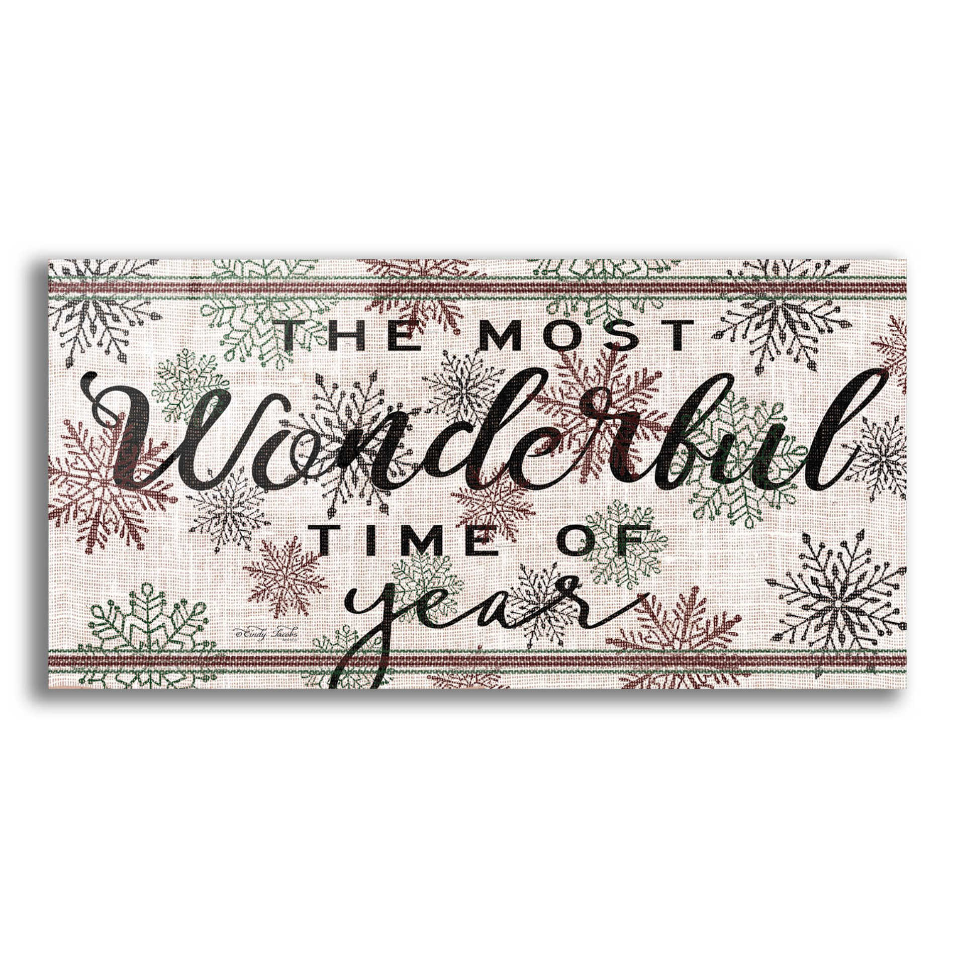 Epic Art 'The Most Wonderful Time of the Year' by Cindy Jacobs, Acrylic Glass Wall Art,24x12