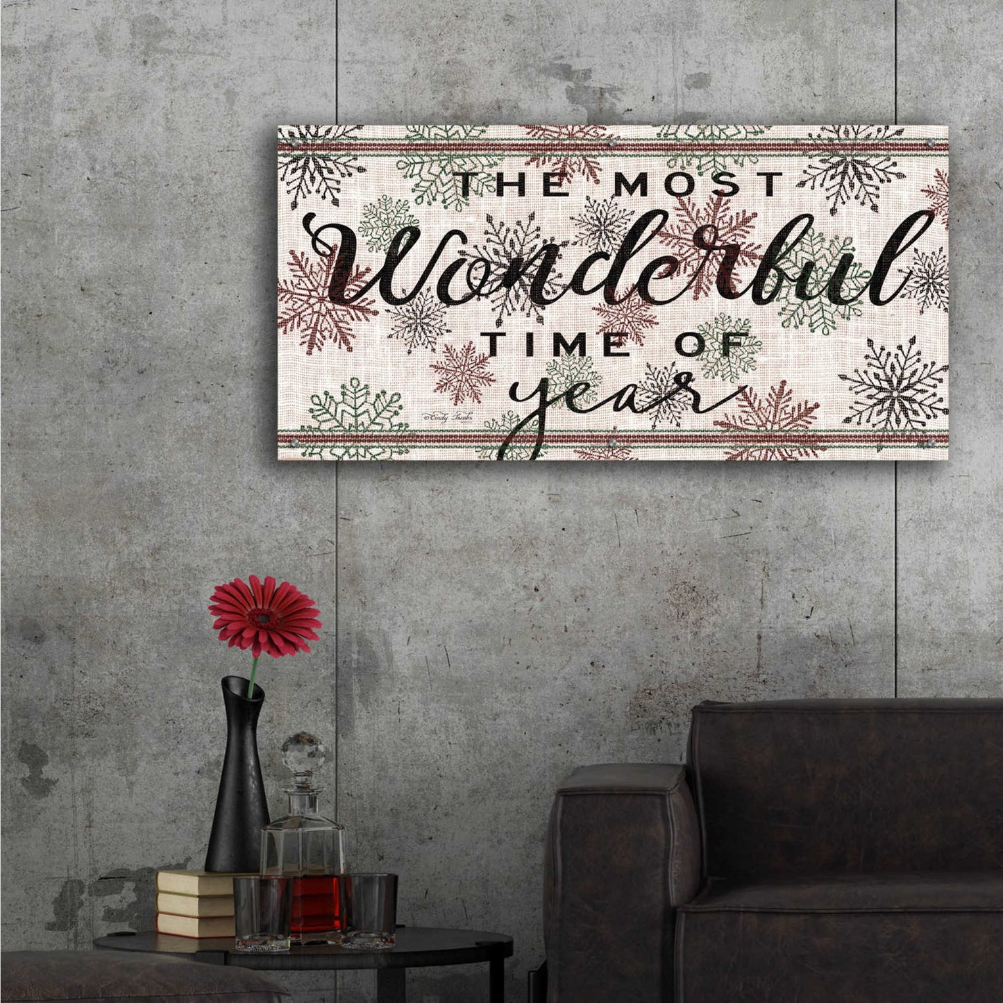 Epic Art 'The Most Wonderful Time of the Year' by Cindy Jacobs, Acrylic Glass Wall Art,48x24