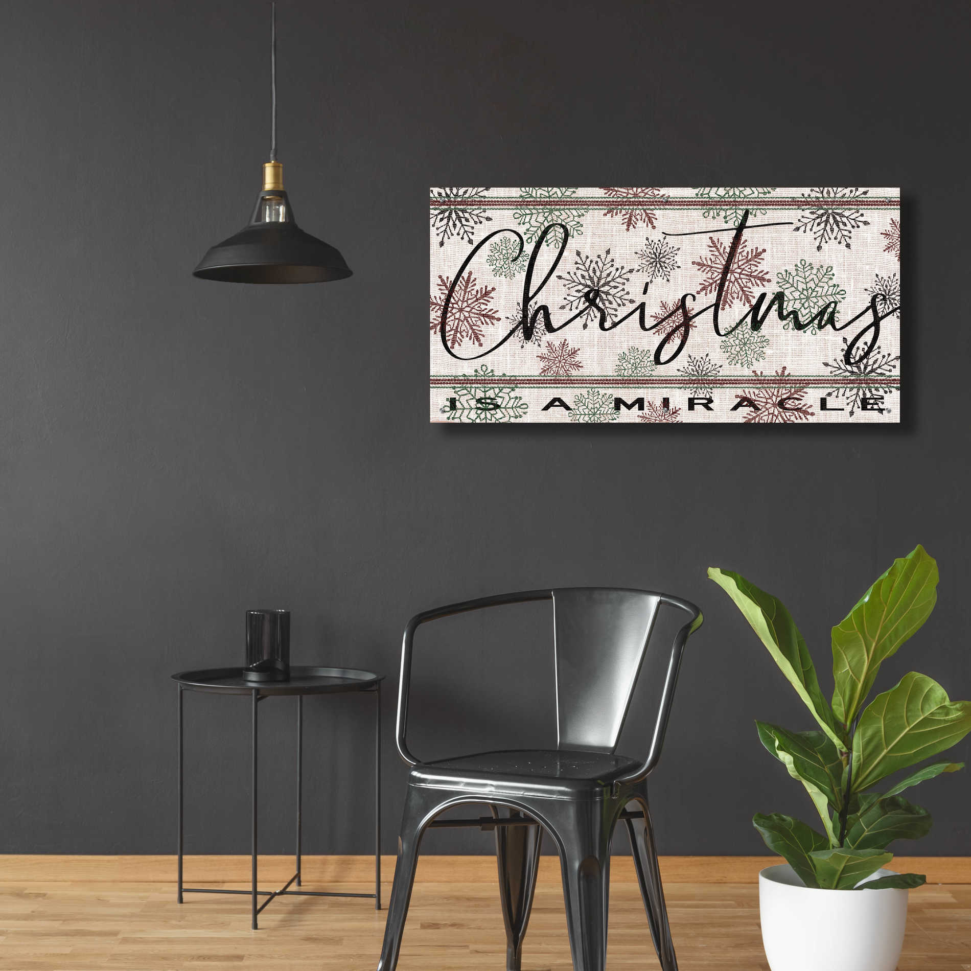 Epic Art 'Christmas is a Miracle' by Cindy Jacobs, Acrylic Glass Wall Art,48x24