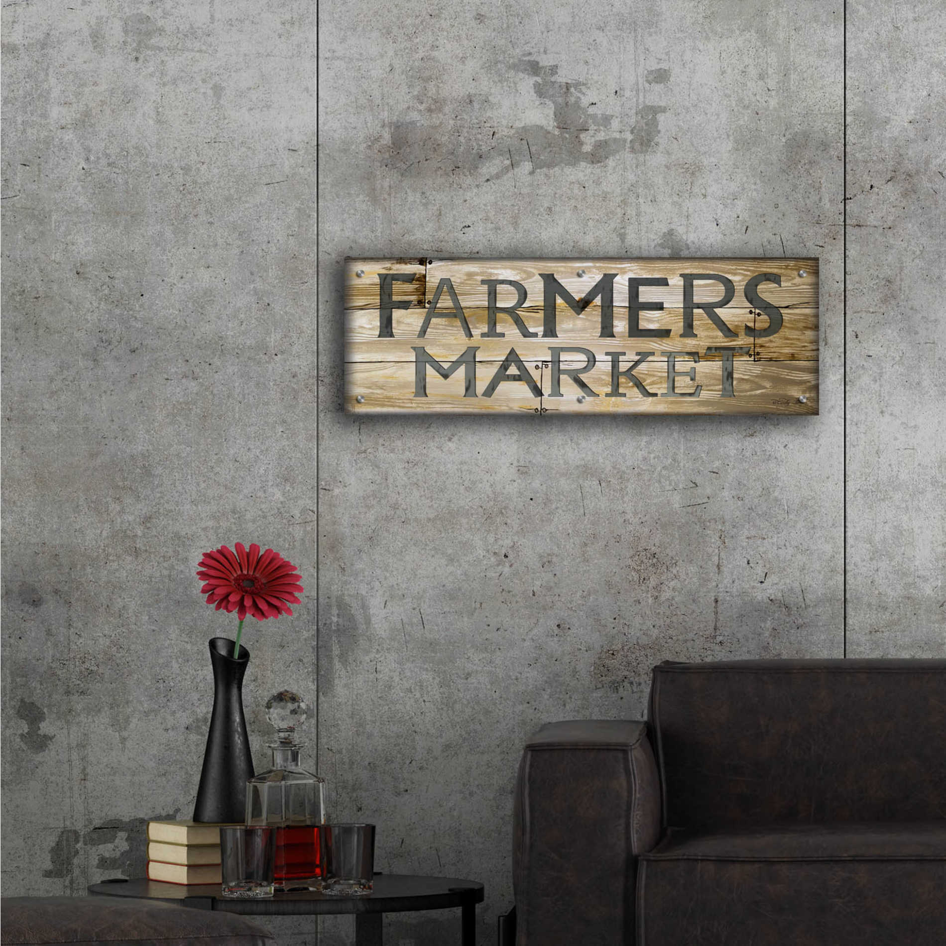 Epic Art 'Farmer's Market' by Cindy Jacobs, Acrylic Glass Wall Art,36x12