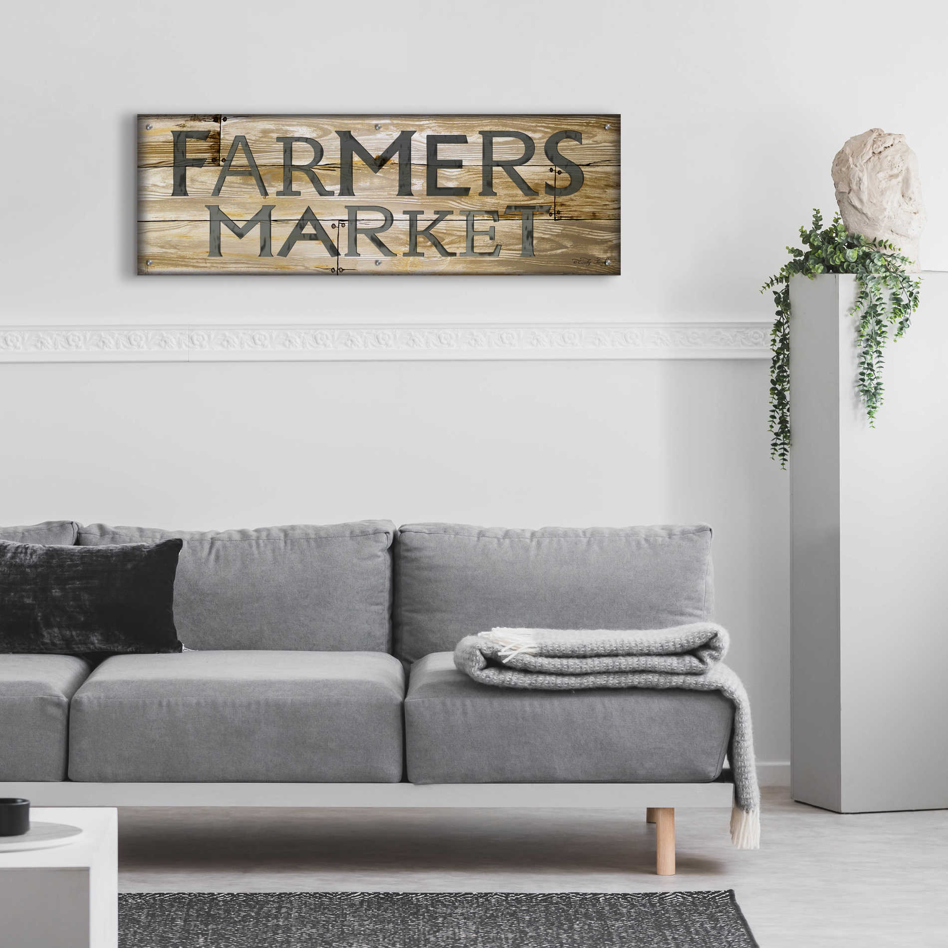 Epic Art 'Farmer's Market' by Cindy Jacobs, Acrylic Glass Wall Art,48x16