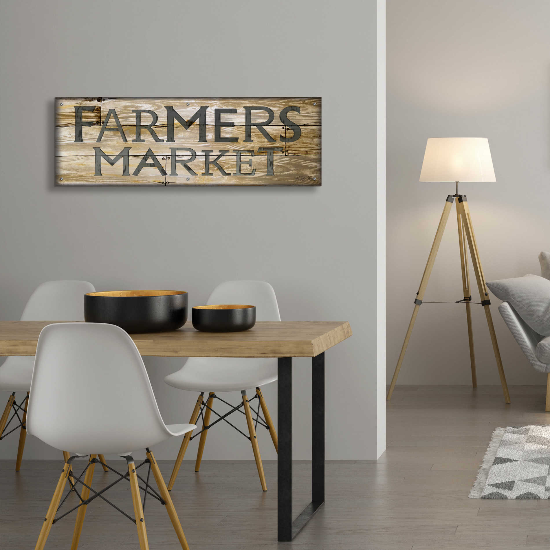 Epic Art 'Farmer's Market' by Cindy Jacobs, Acrylic Glass Wall Art,48x16