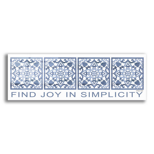 Epic Art 'Find Joy in Simplicity Pattern' by Cindy Jacobs, Acrylic Glass Wall Art,3:1