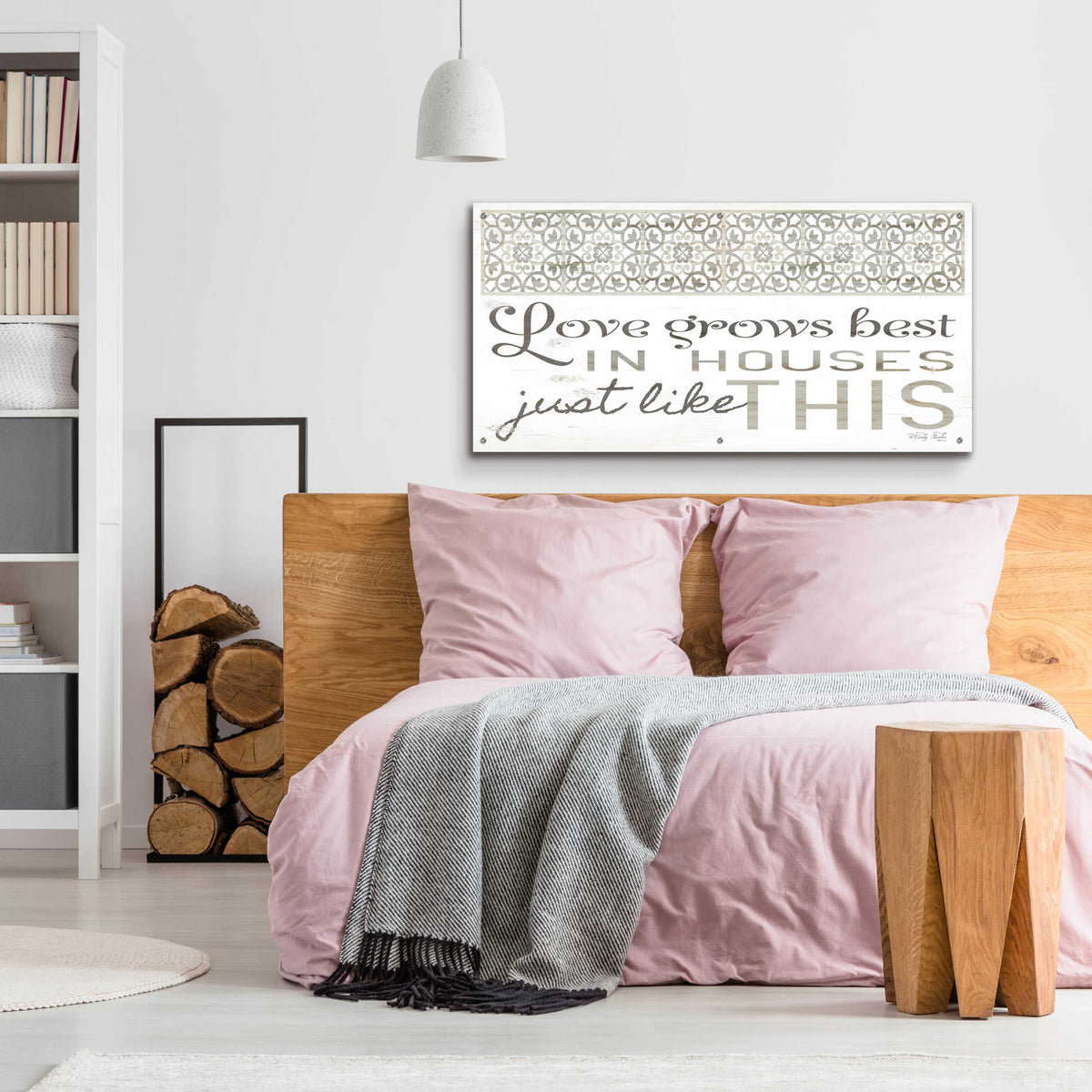 Epic Art 'Love Grows Best' by Cindy Jacobs, Acrylic Glass Wall Art,48x24