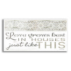 Epic Art 'Love Grows Best' by Cindy Jacobs, Acrylic Glass Wall Art,2:1