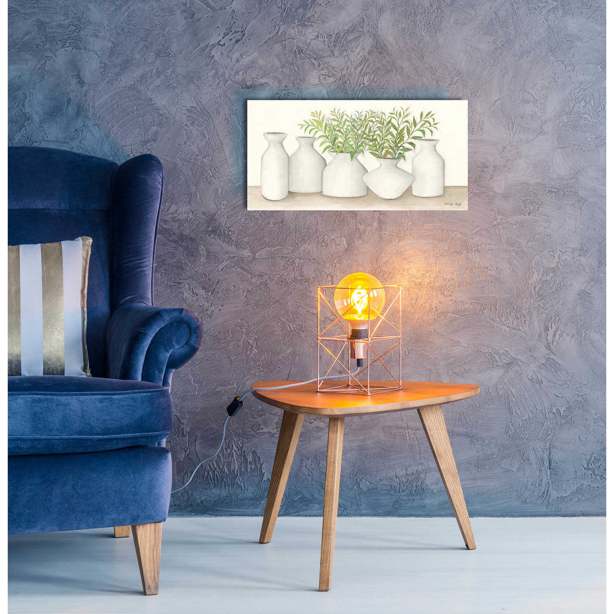 Epic Art 'Simplicity in White II' by Cindy Jacobs, Acrylic Glass Wall Art,24x12
