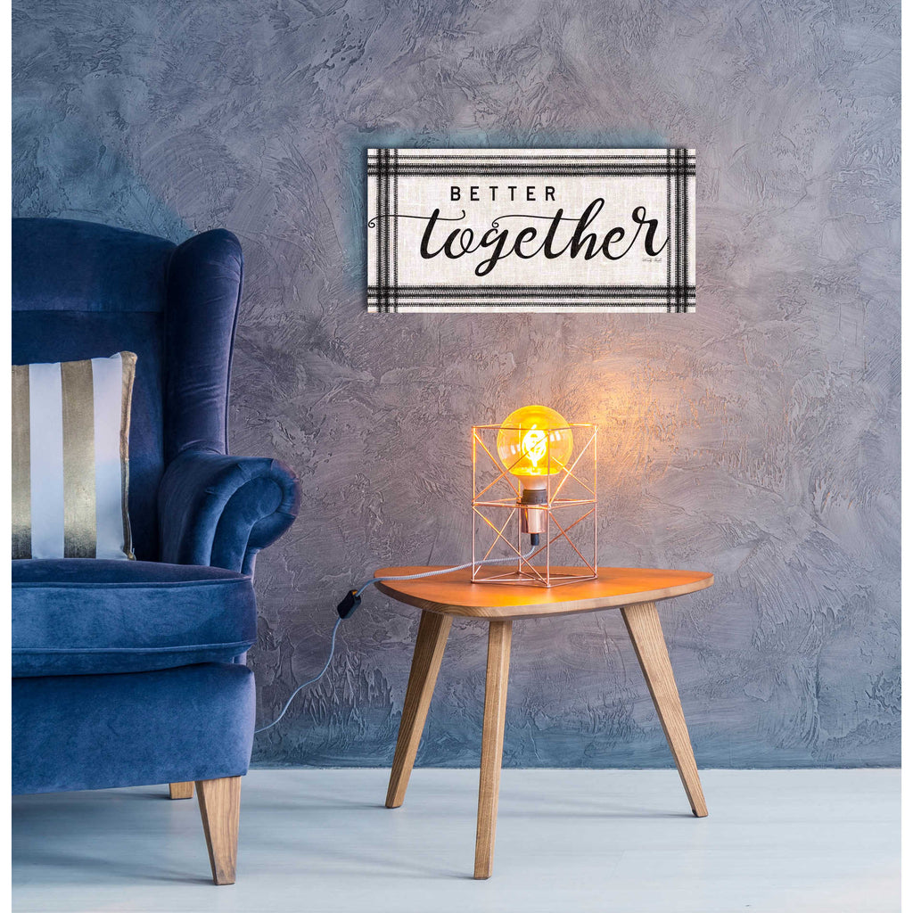 Epic Art 'Better Together' by Cindy Jacobs, Acrylic Glass Wall Art,24x12