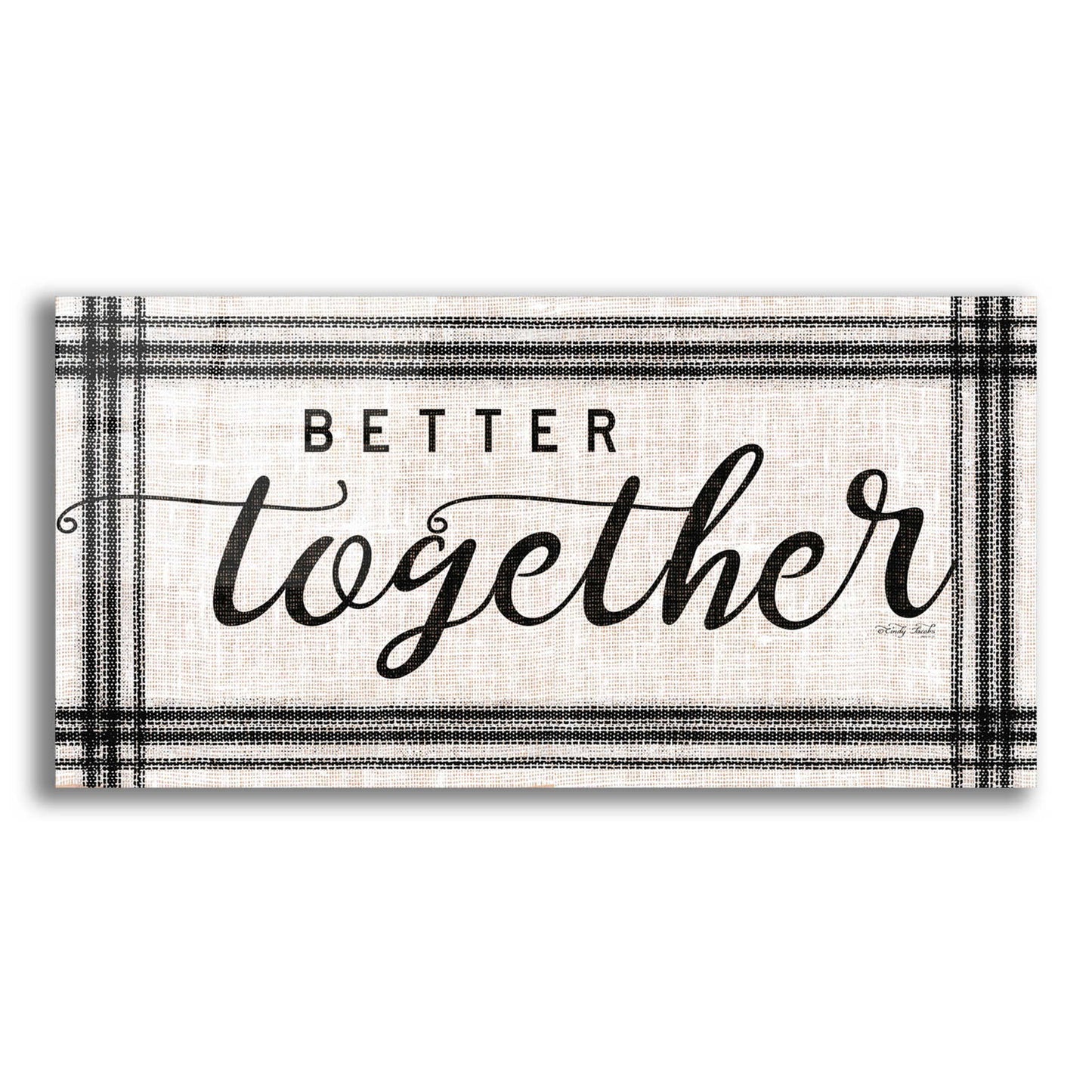 Epic Art 'Better Together' by Cindy Jacobs, Acrylic Glass Wall Art,24x12