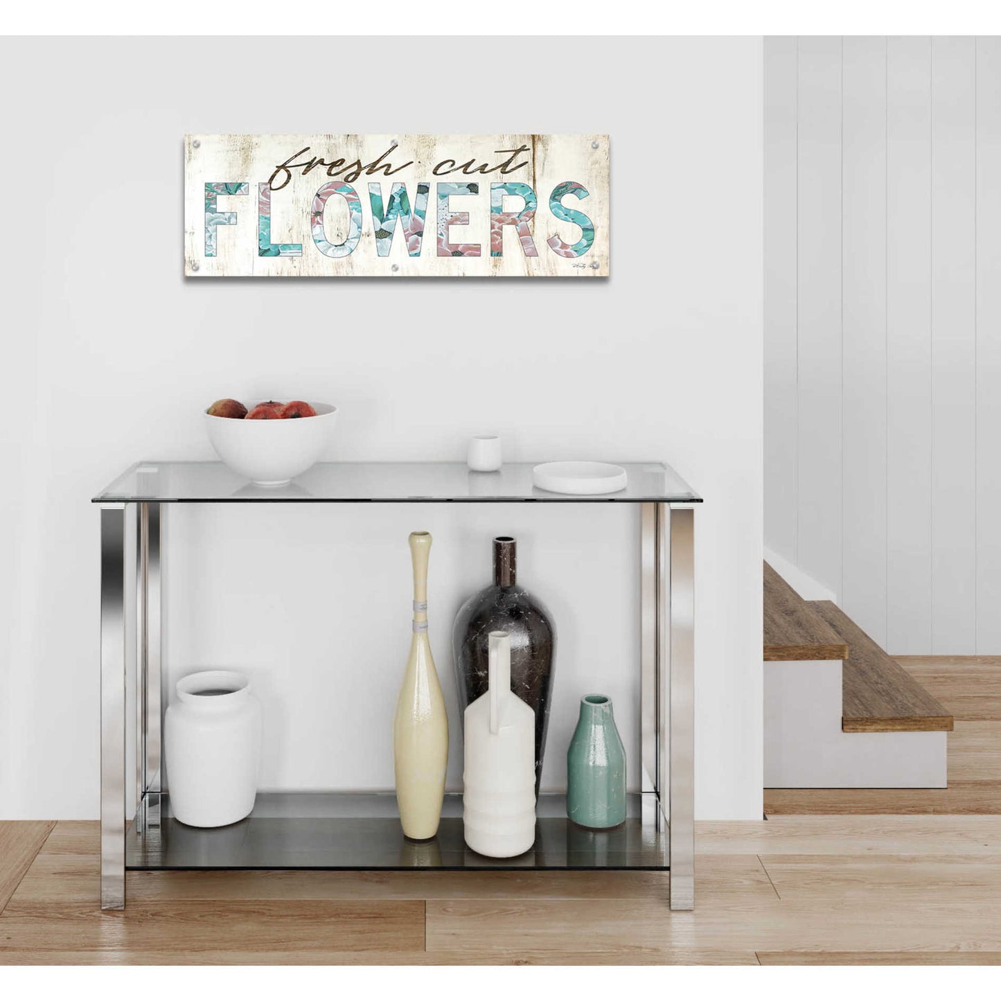 Epic Art 'Fresh Cut Flowers' by Cindy Jacobs, Acrylic Glass Wall Art,36x12